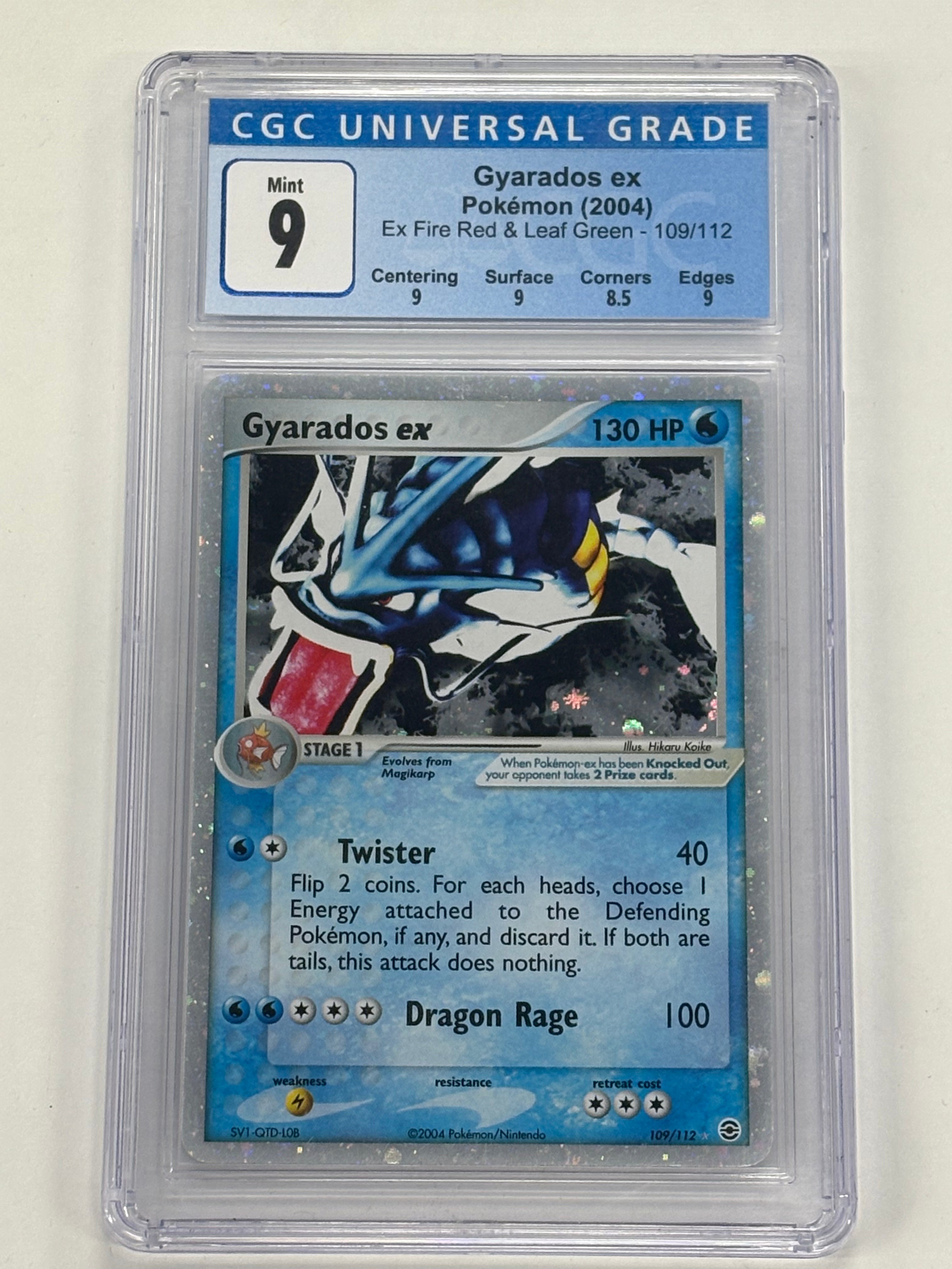 Pokémon TCG - CGC Mint 9 EX FireRed & LeafGreen Gyarados ex 109/112 Holo