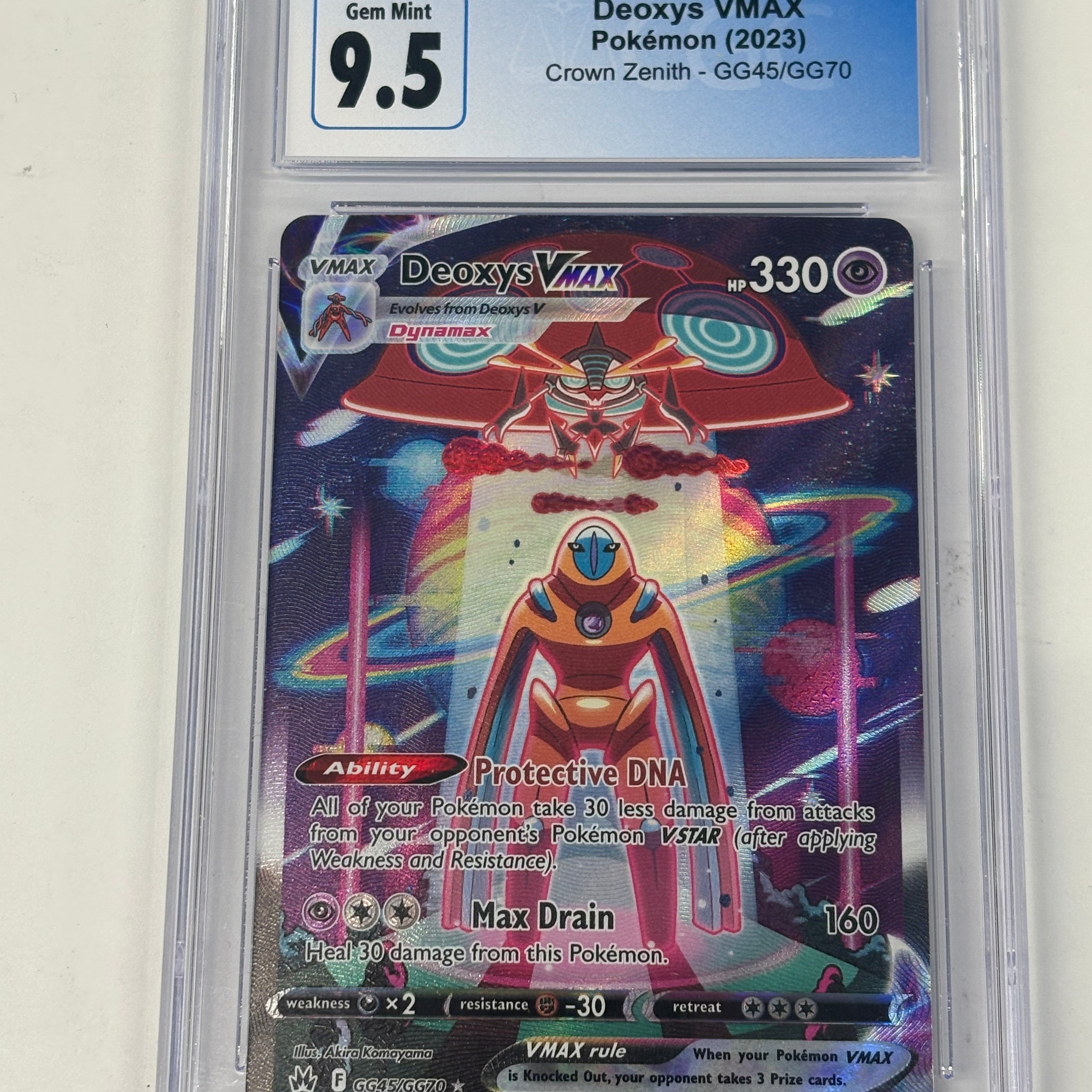 Pokémon TCG - CGC Gem Mint 9.5 Crown Zenith Deoxys VMAX GG45/GG70 Galarian Gallery