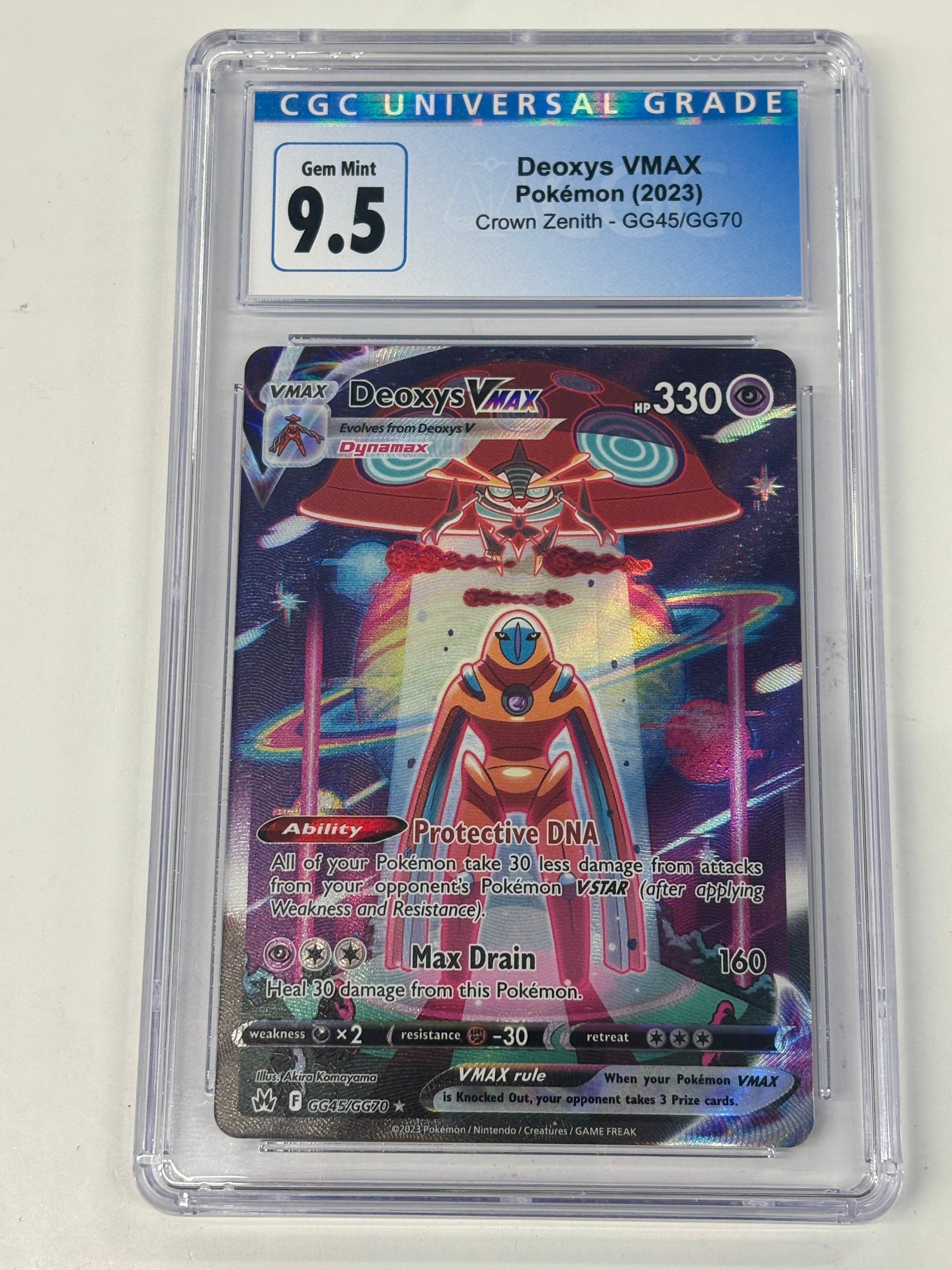 Pokémon TCG - CGC Gem Mint 9.5 Crown Zenith Deoxys VMAX GG45/GG70 Galarian Gallery