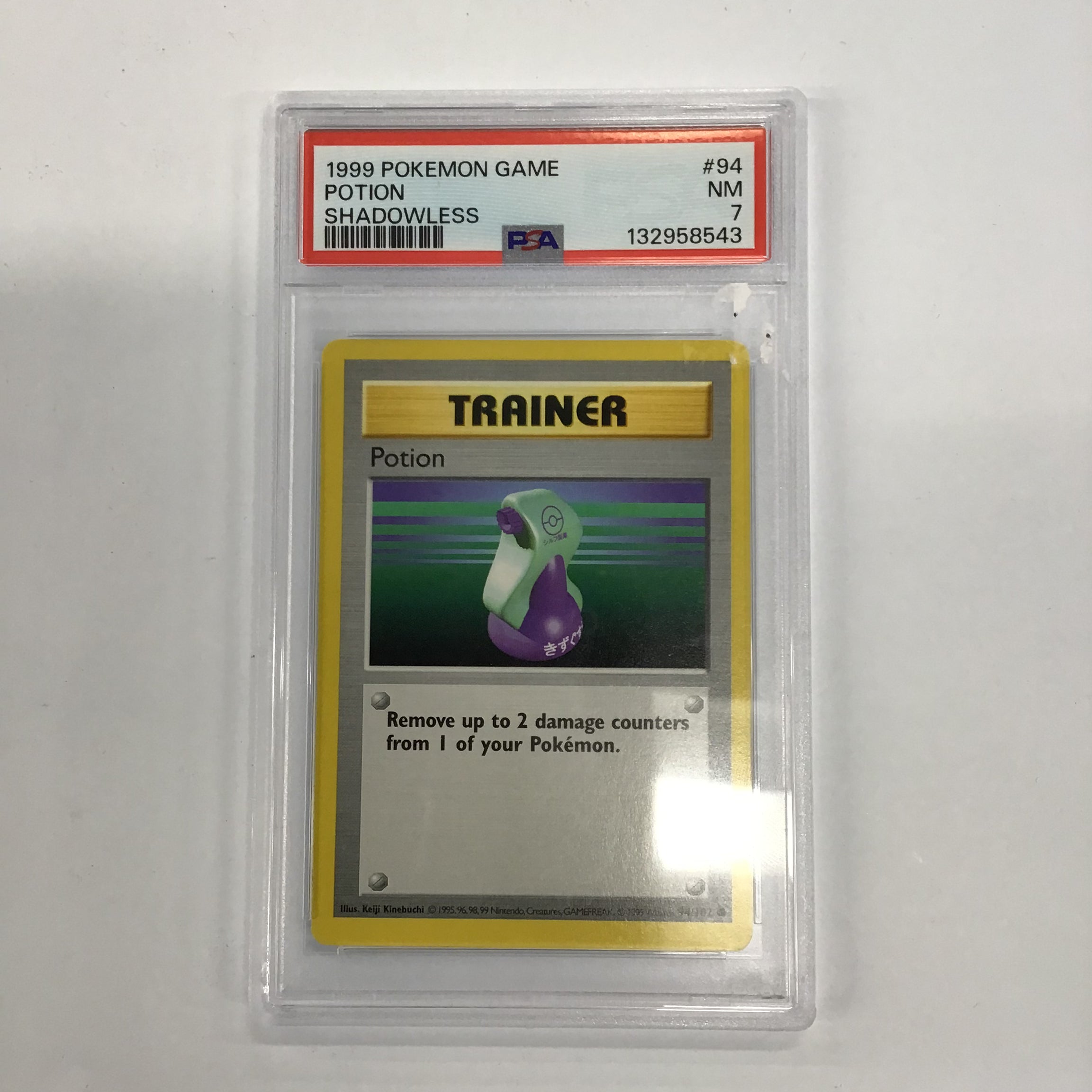 Pokémon TCG - PSA NM 7 Base Set Potion 94/102 Shadowless