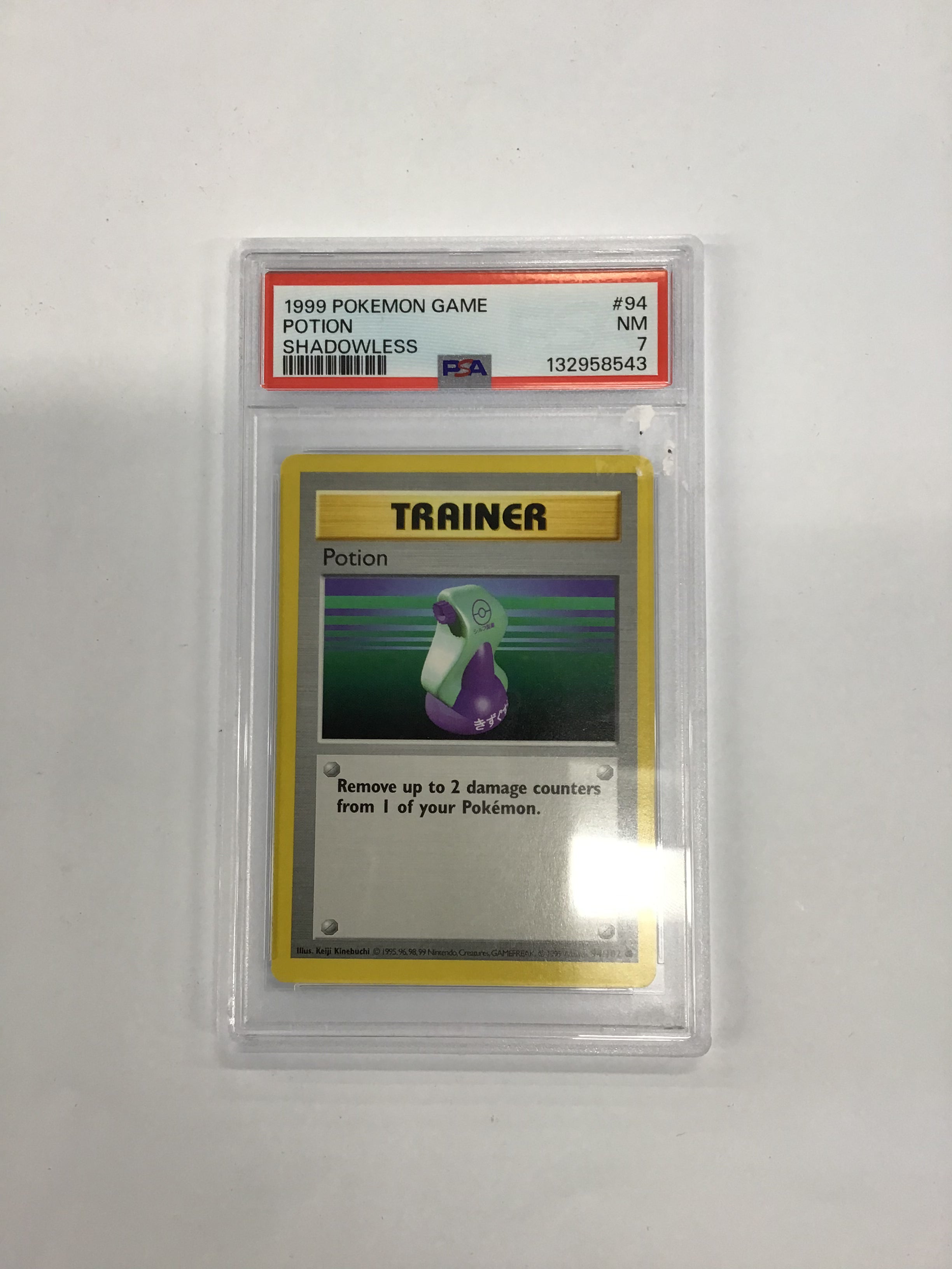 Pokémon TCG - PSA NM 7 Base Set Potion 94/102 Shadowless