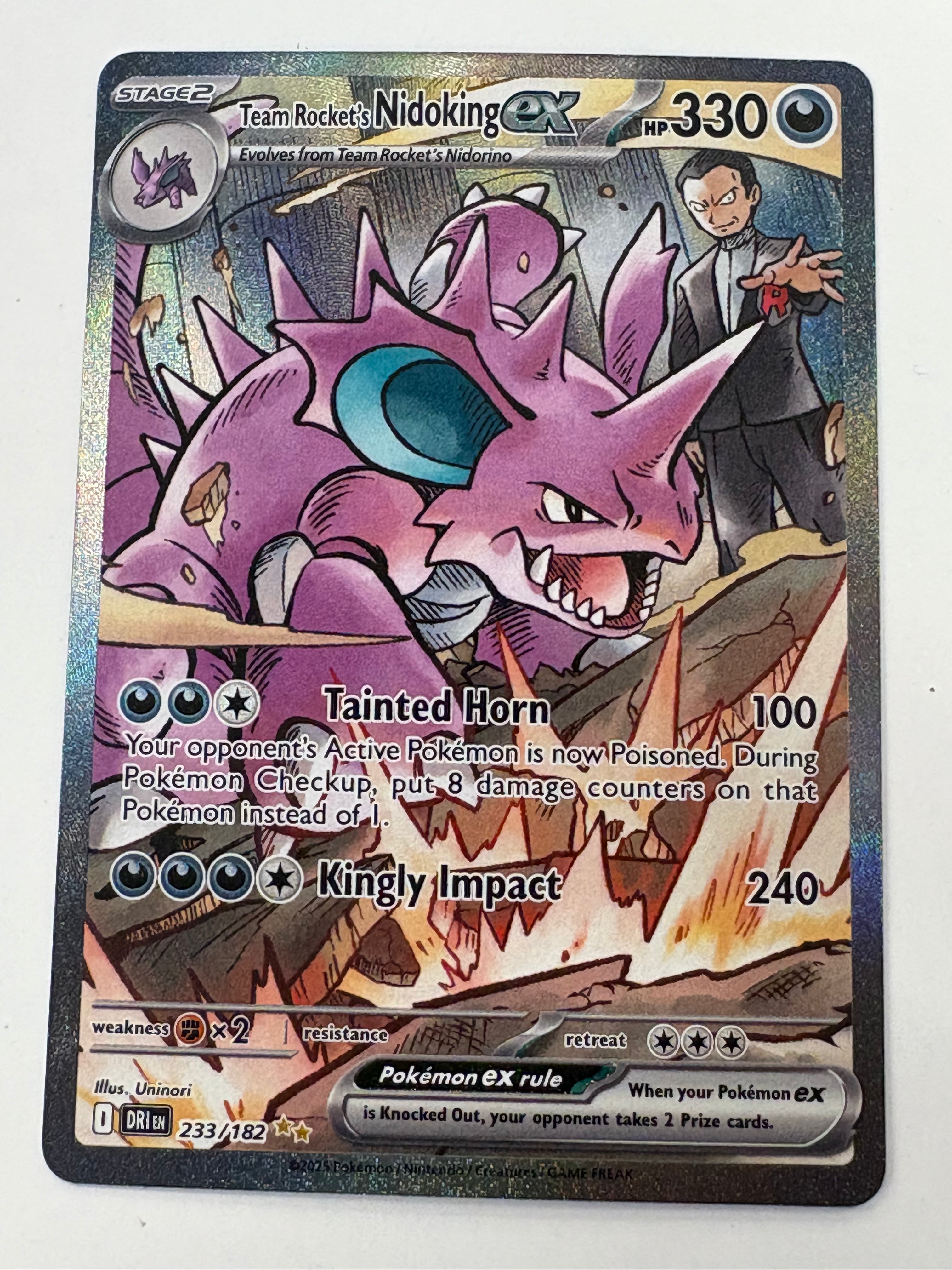Pokémon TCG - Destined Rivals Team Rocket’s Nidoking ex 233/182 NM