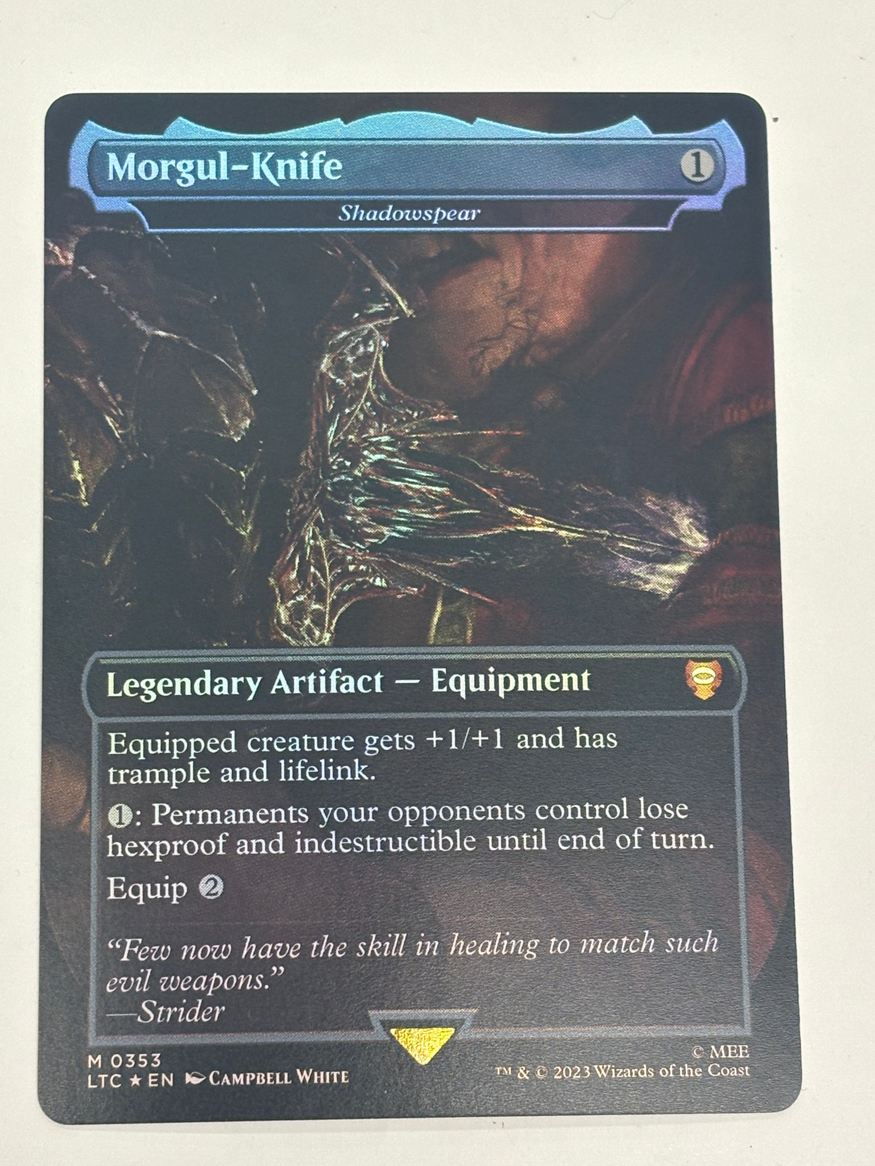 Magic The Gathering TCG - Universes Beyond Lord of The Rings Morgul-Knife (Shadowspear) 353 Foil NM
