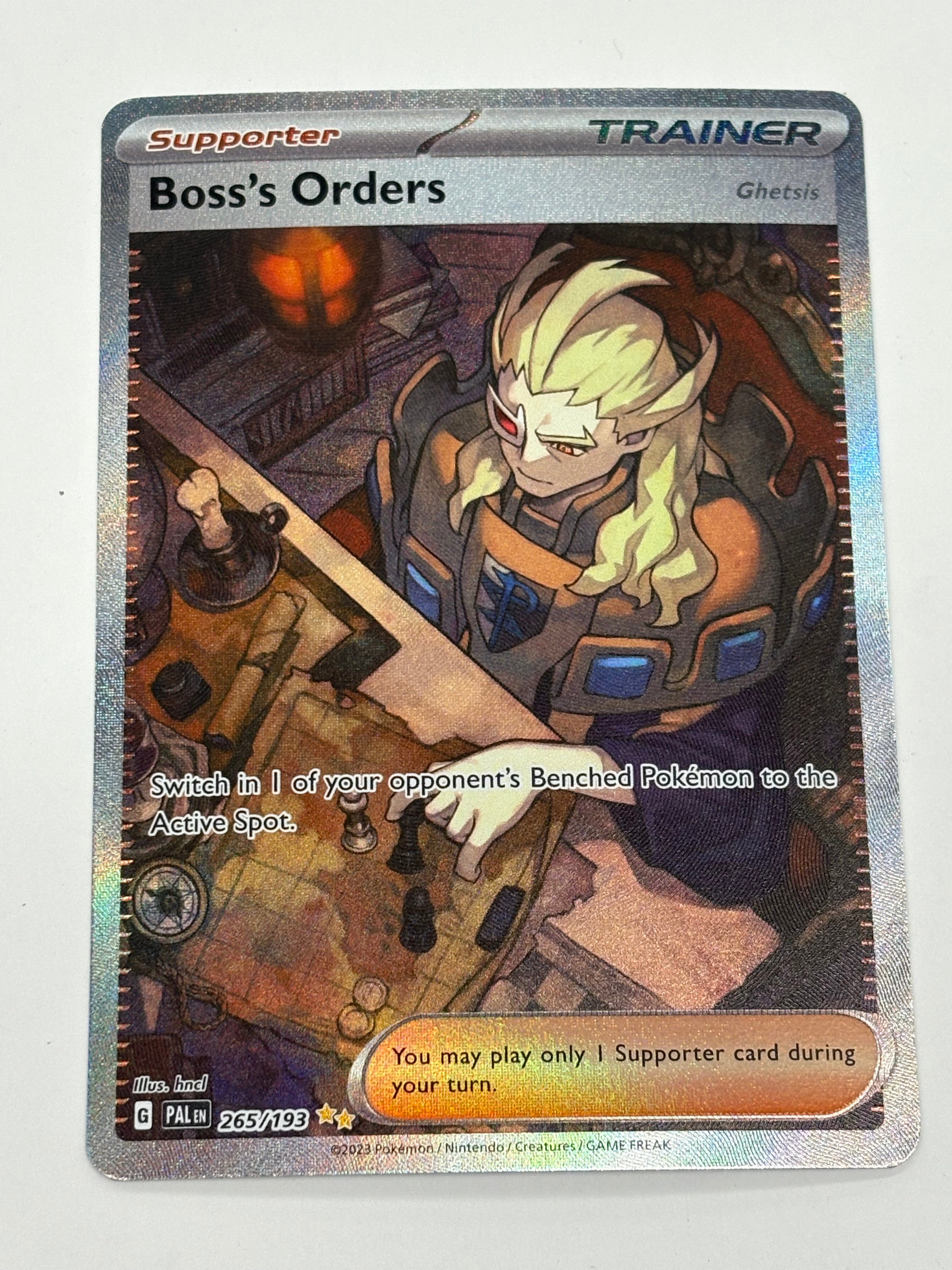 Pokémon TCG - Paldea Evolved Boss’s Orders (Ghetsis) 265/193 NM