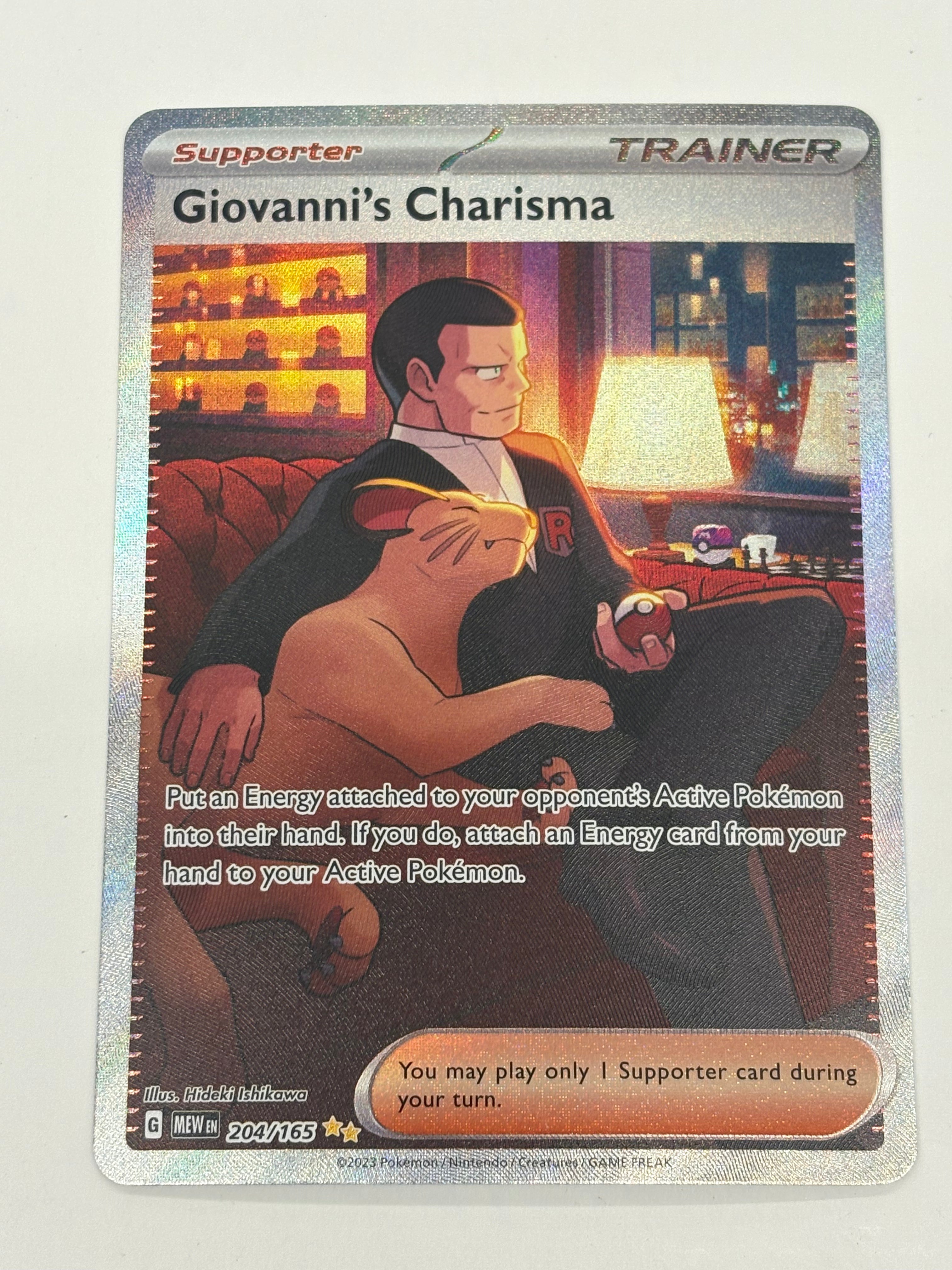 Pokémon TCG - 151 Giovanni’s Charisma 204/165 NM
