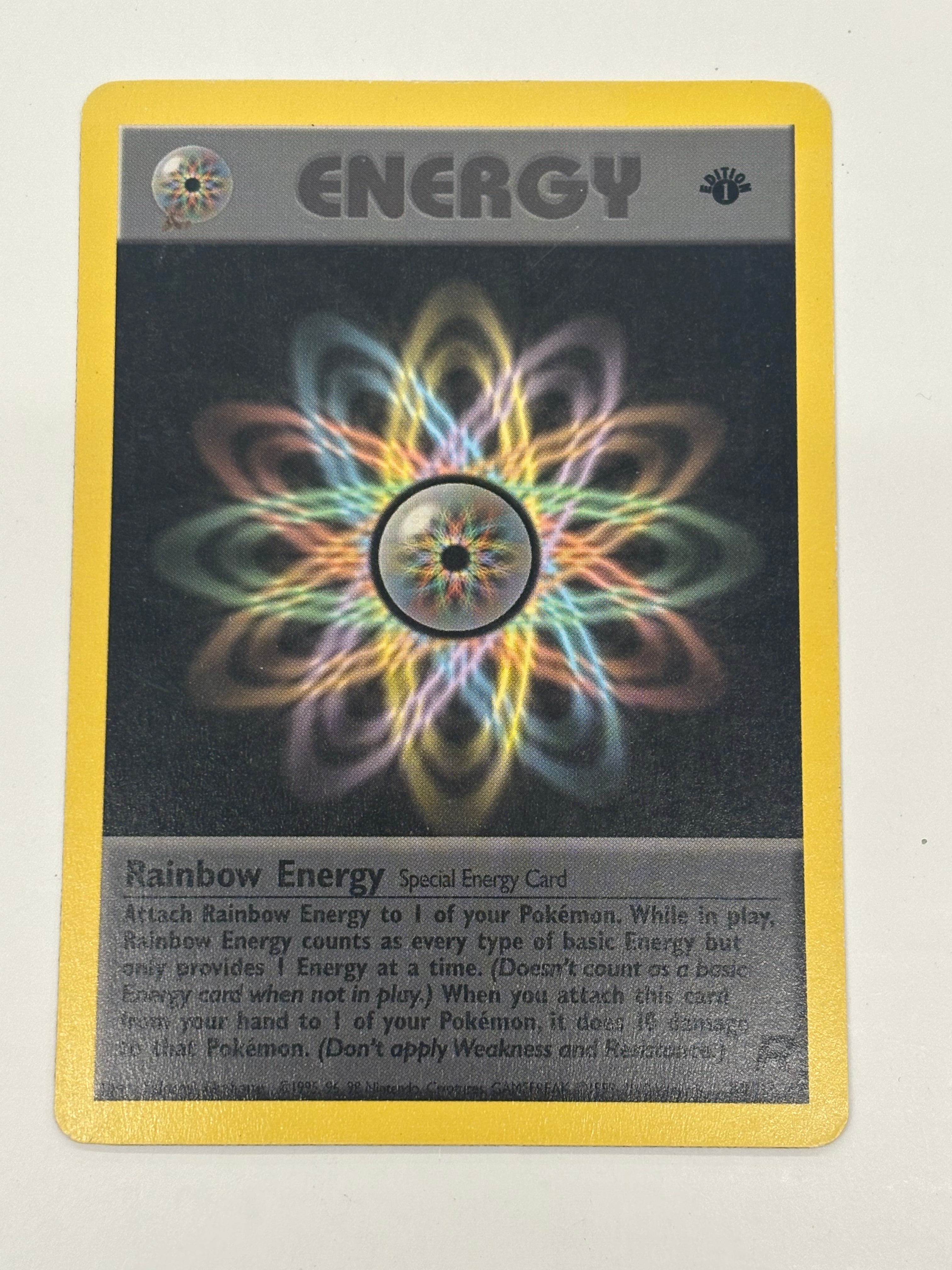 Pokémon TCG - Team Rocket 1st Edition Rainbow Energy 80/82 LP