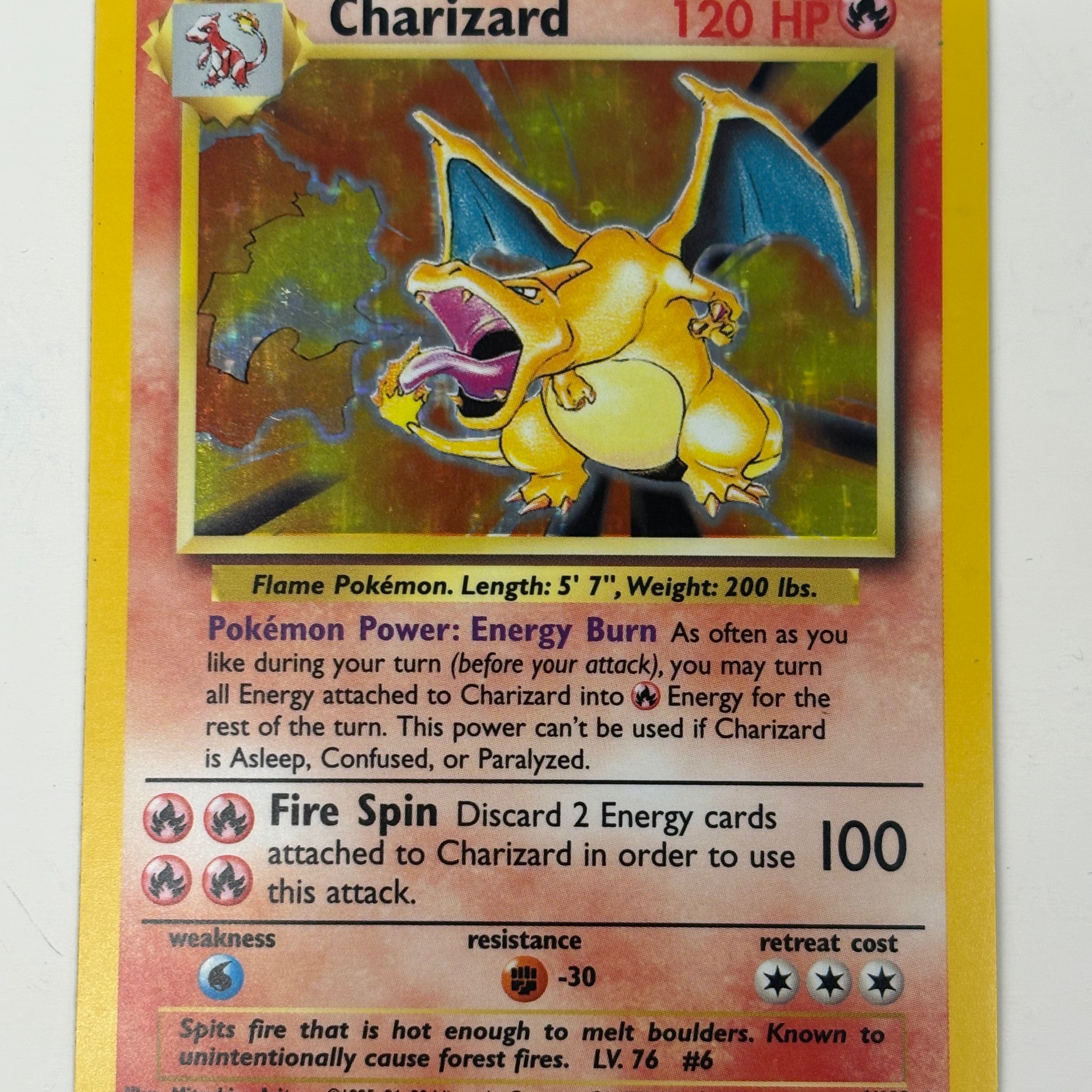 Pokémon TCG - Base Set Unlimited Charizard Holo 4/102 LP