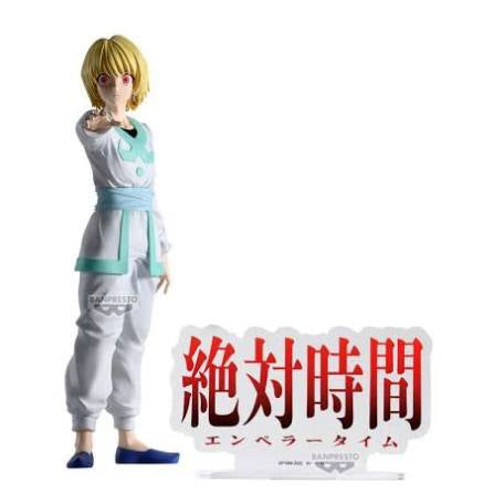 Bandai Banpresto Hunter x Hunter Hunting Archives Kurapika Statue with Acrylic Sign