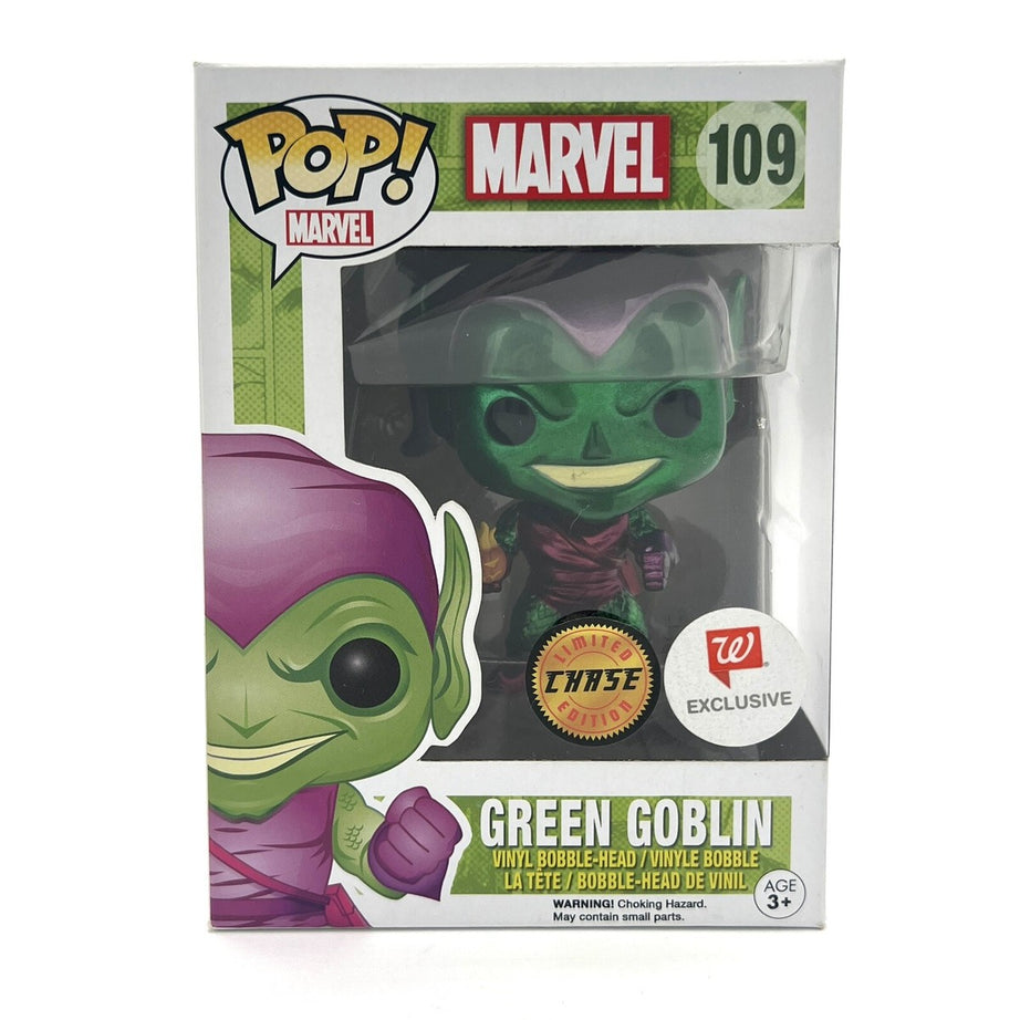 (CHASE) Funko Pop! Marvel Green Goblin  Chase Edition Walgreens Exclusive (Metallic) #109