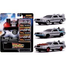 Jada Toys Hollywood Rides Back to the Future Diecast Delorean Time Machine 3-Pack