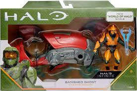 Wicked Cool Toys Halo Infinite Banished Ghost with Elite Warlord Action Figure Set
