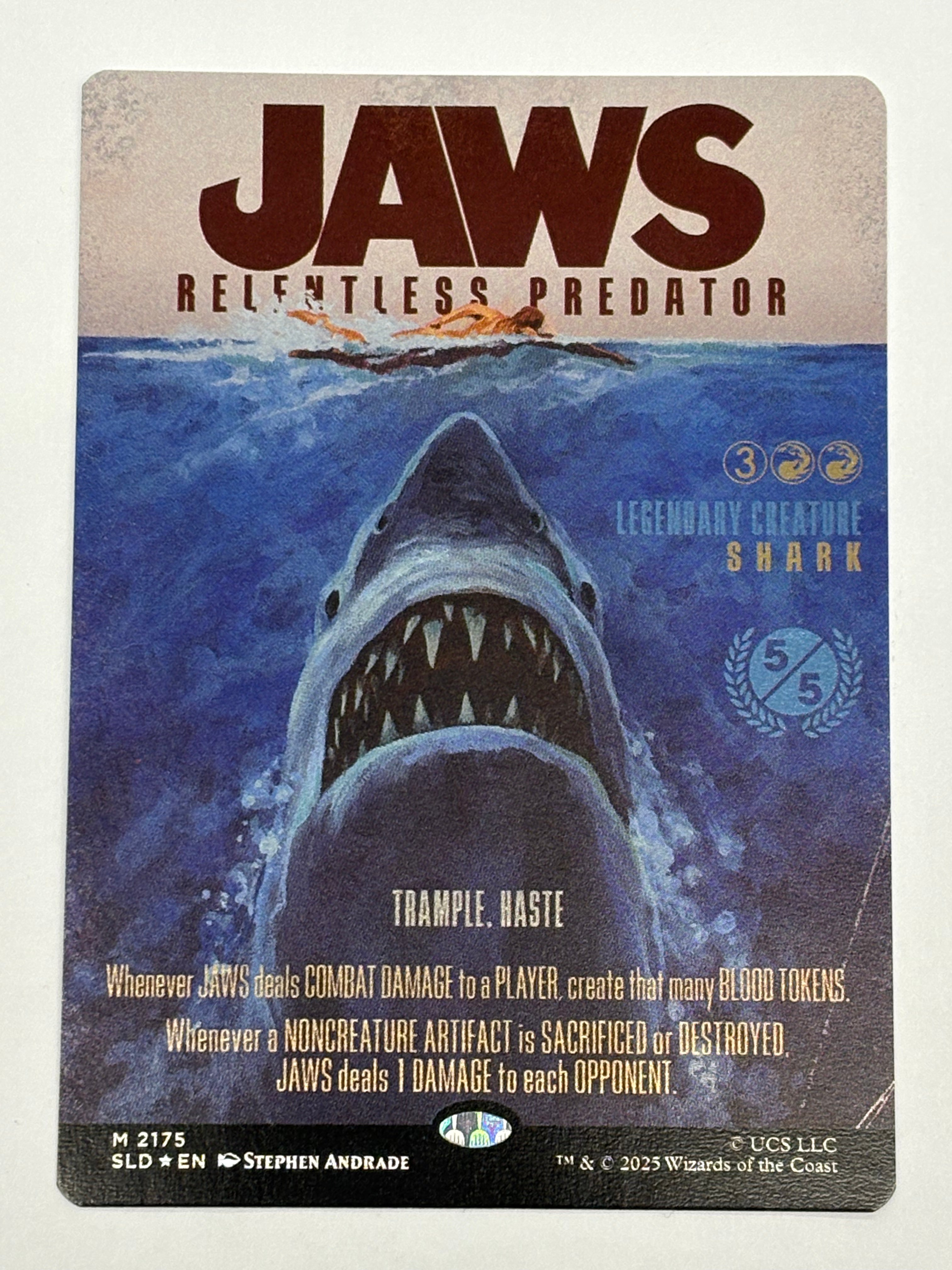 Magic The Gathering TCG - Secret Lair x Jaws: Terror of Amity Island Jaws Relentless Predator 2175 (Foil) NM