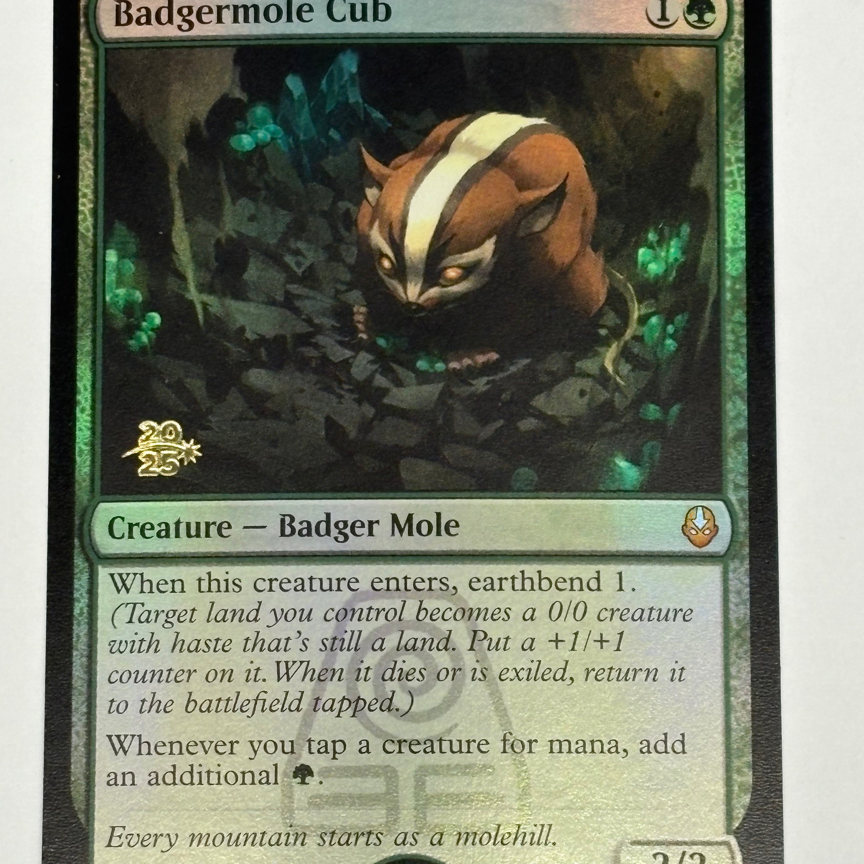 Magic The Gathering TCG - Avatar the Last Airbender Prerelease Cards Badgermole Cub 167 (Holo) NM
