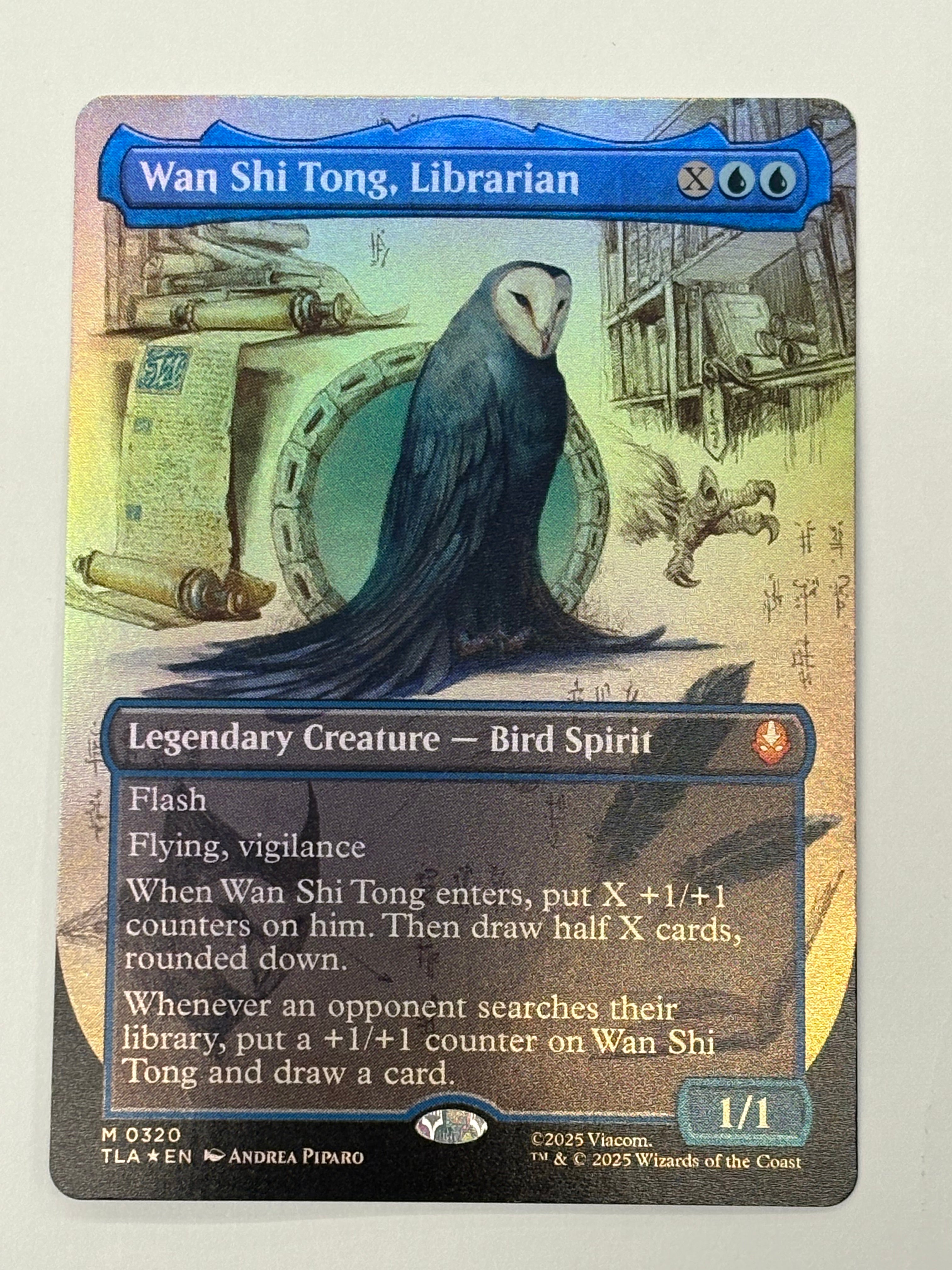 Magic The Gathering TCG - Avatar the Last Airbender Wan Shi Tong, Librarian (Showcase) 320 Foil NM