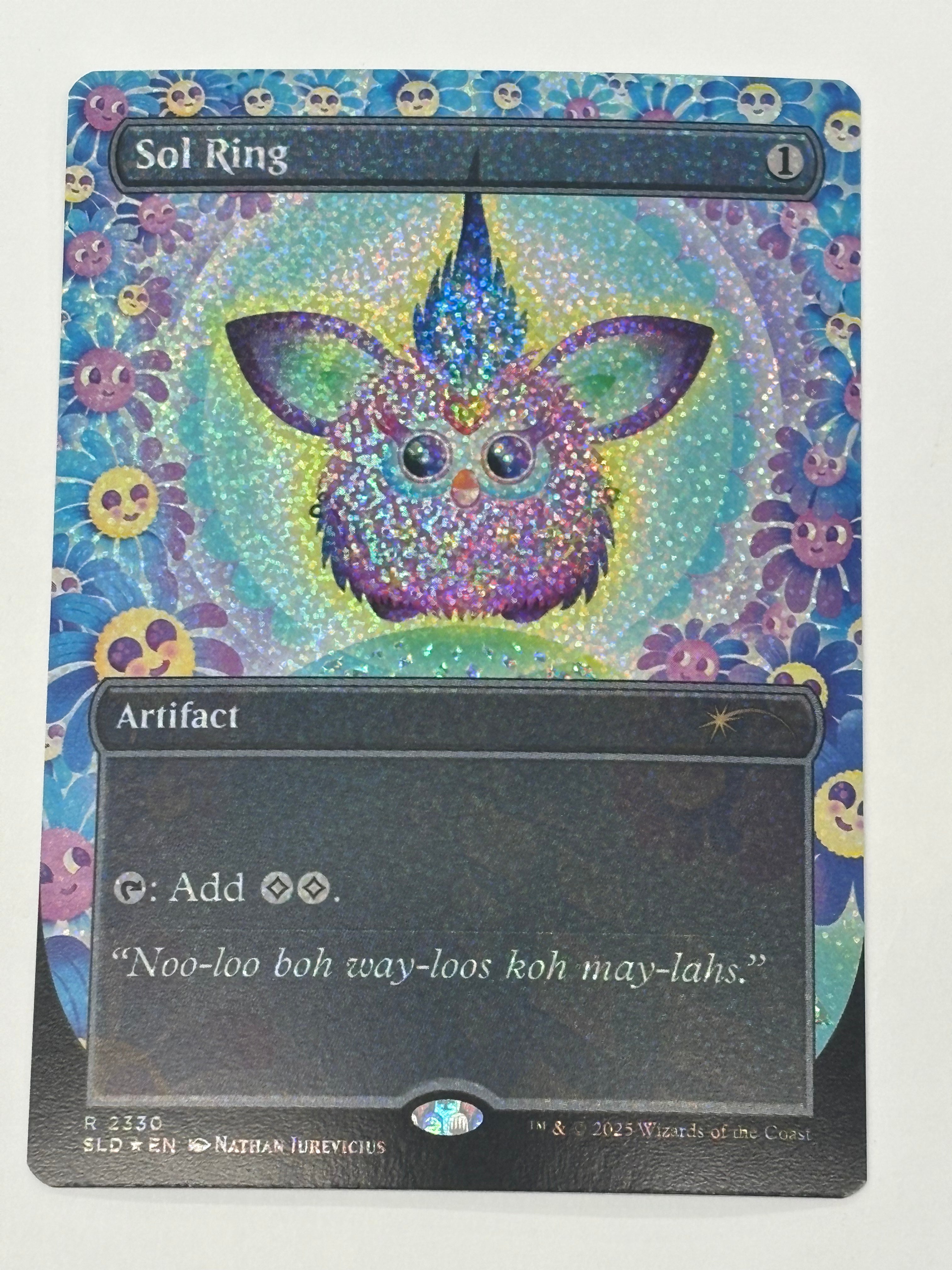 Magic The Gathering TCG - Secret Lair x Furby: Doo-ay Noo-lah Sol Ring (Confetti Foil) 2330 NM