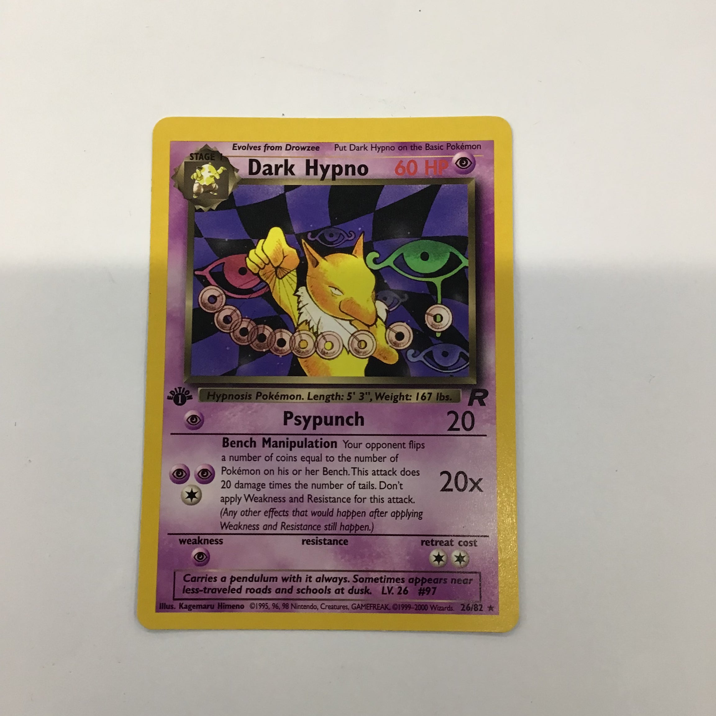 Pokémon TCG - Team Rocket Unlimited Dark Hypno 26/82 NM