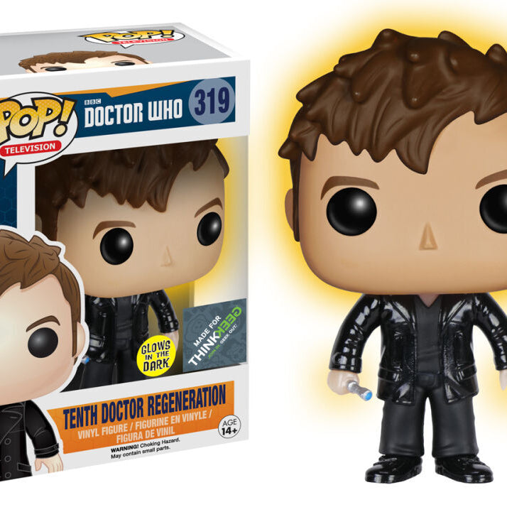 Funko Pop! Television Doctor Who Tenth Doctor Regeneration ThinkGeek Exclusive GITD #319