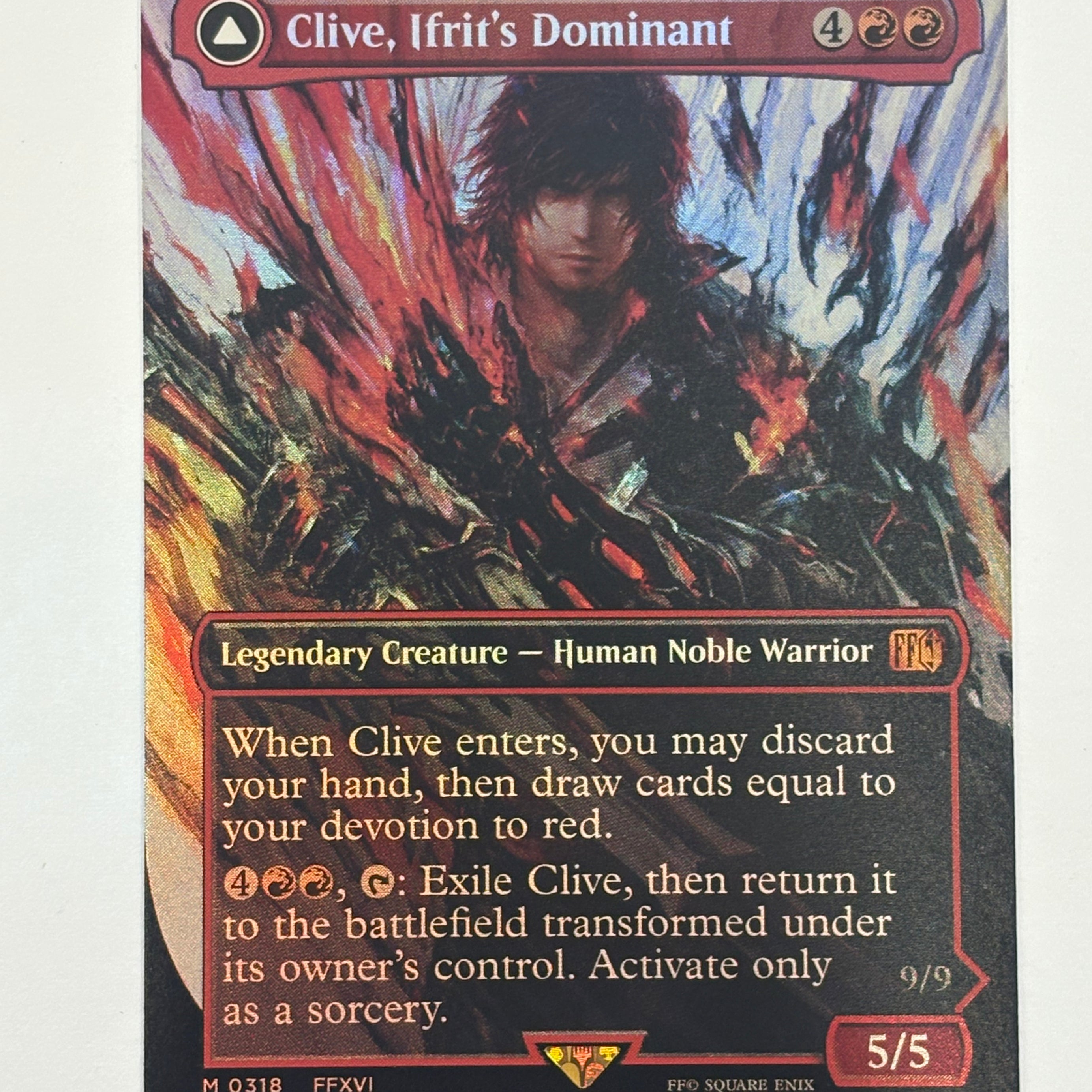 Magic The Gathering TCG - Final Fantasy Clive, Ifrit’s Dominant (Borderless) 318 Foil NM