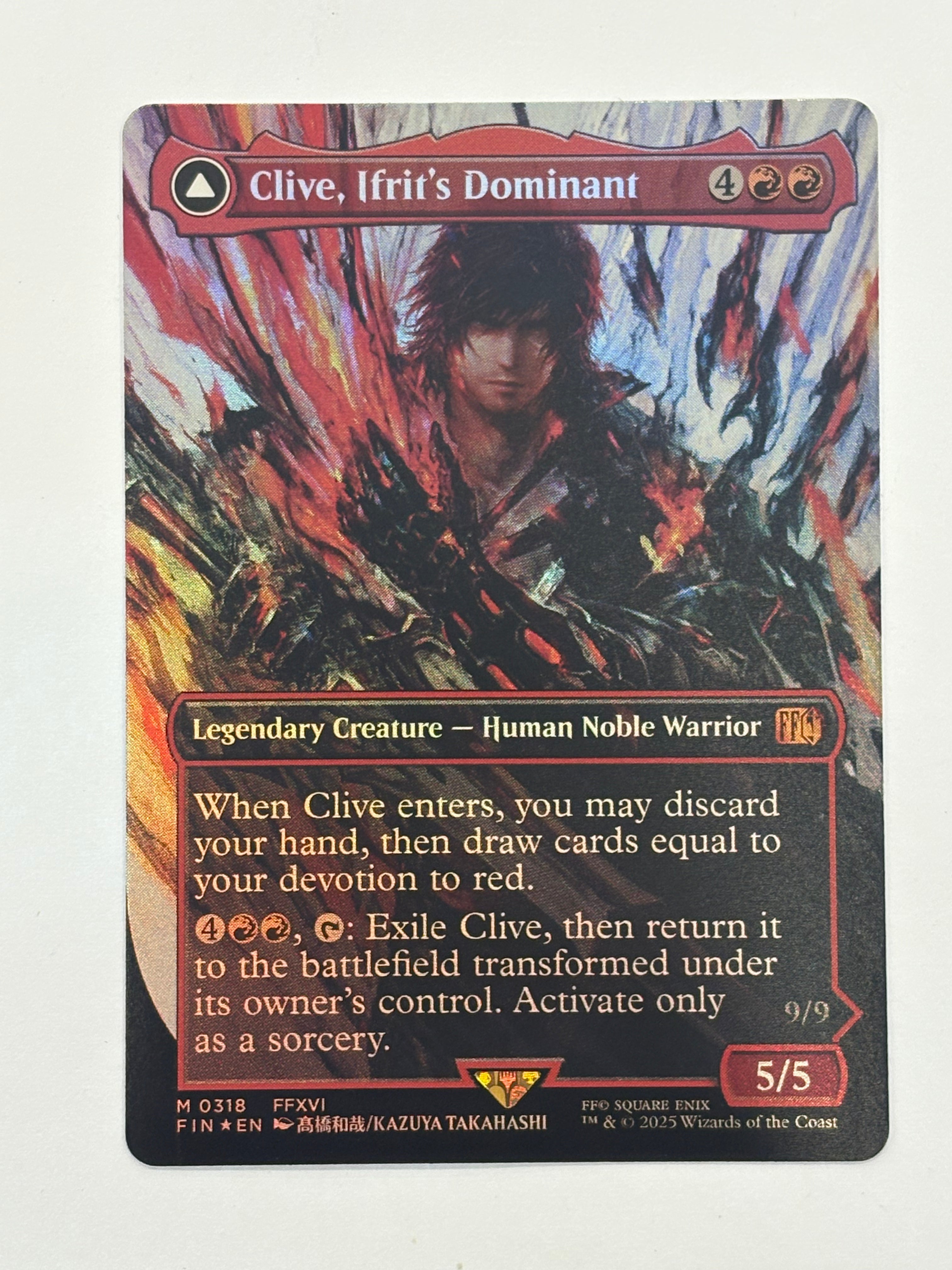 Magic The Gathering TCG - Final Fantasy Clive, Ifrit’s Dominant (Borderless) 318 Foil NM