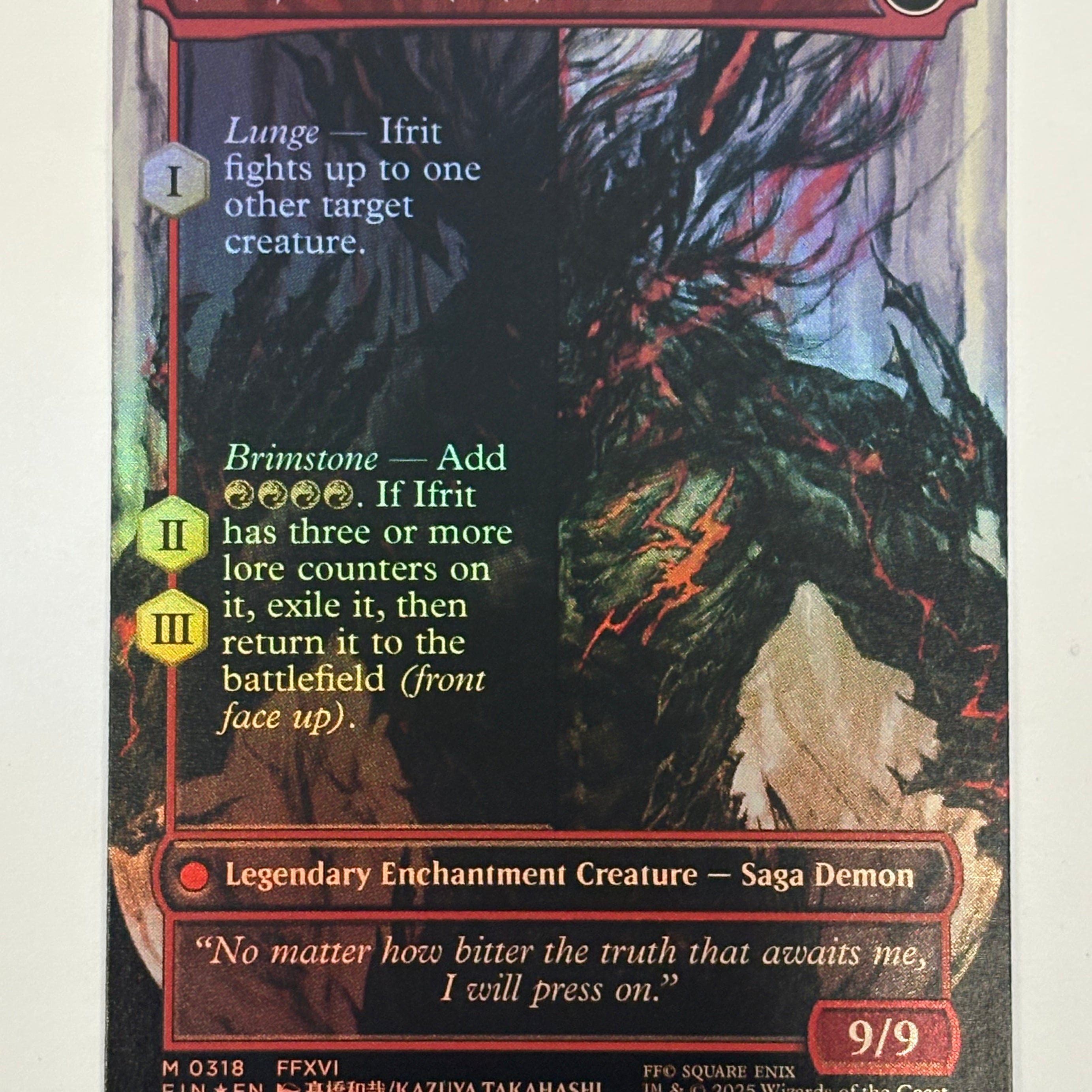 Magic The Gathering TCG - Final Fantasy Clive, Ifrit’s Dominant (Borderless) 318 Foil NM