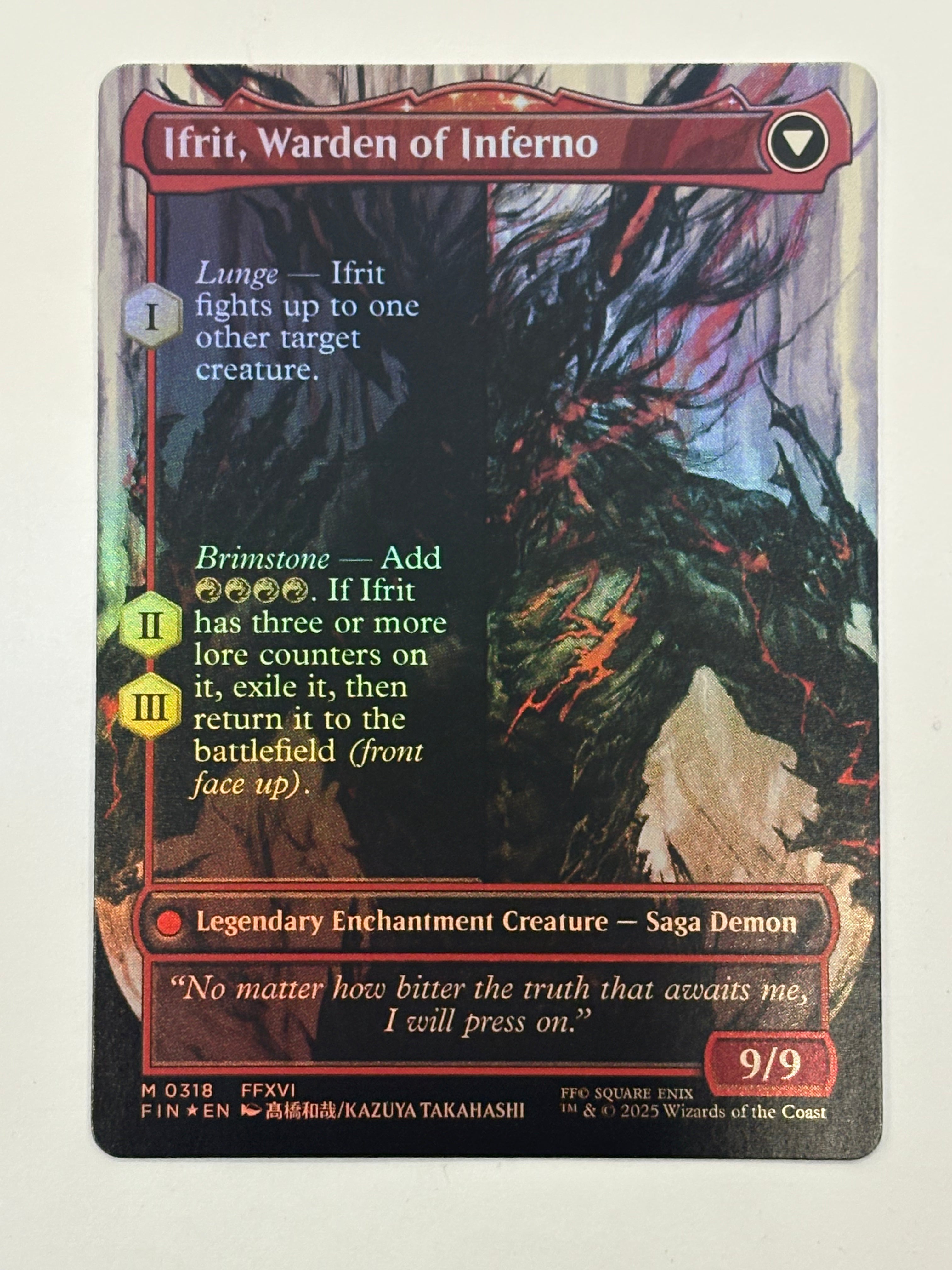 Magic The Gathering TCG - Final Fantasy Clive, Ifrit’s Dominant (Borderless) 318 Foil NM