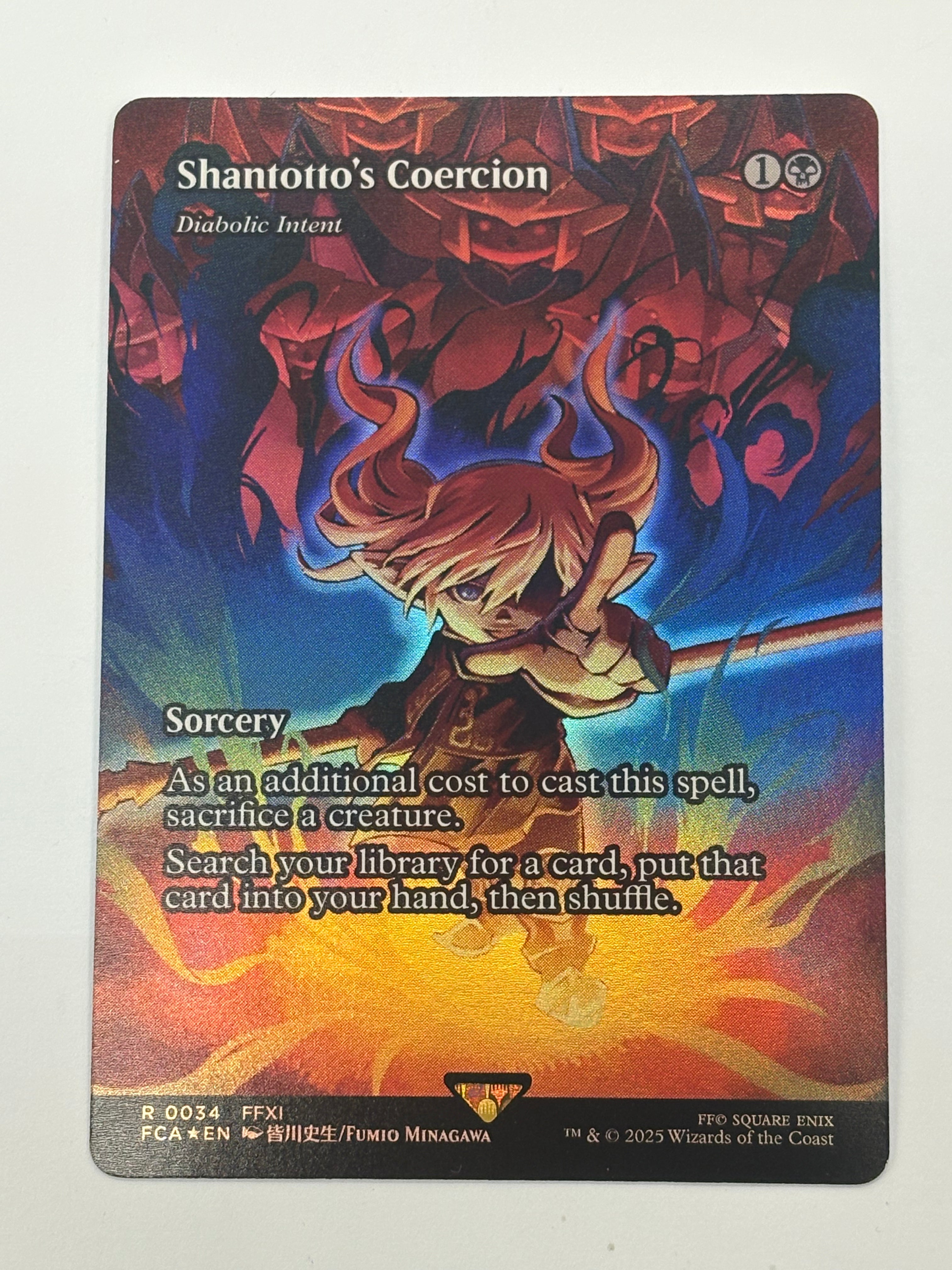 Magic The Gathering TCG - Final Fantasy: Through the Ages Shantotto’s Coercion Diabolic Intent 034 Foil NM