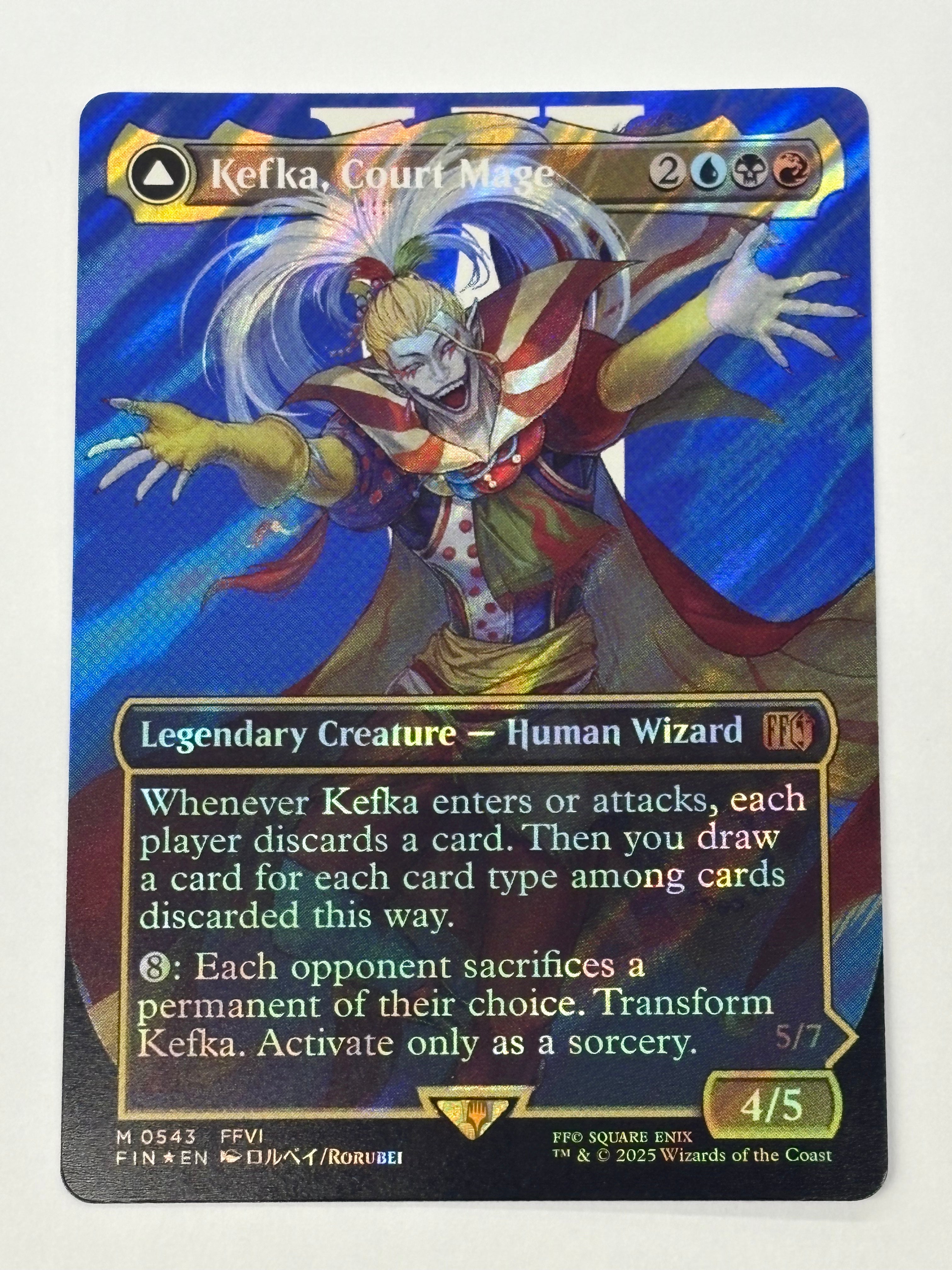 Magic The Gathering TCG - Final Fantasy Kefka, Court Mage (Borderless Surge Foil) 543 NM