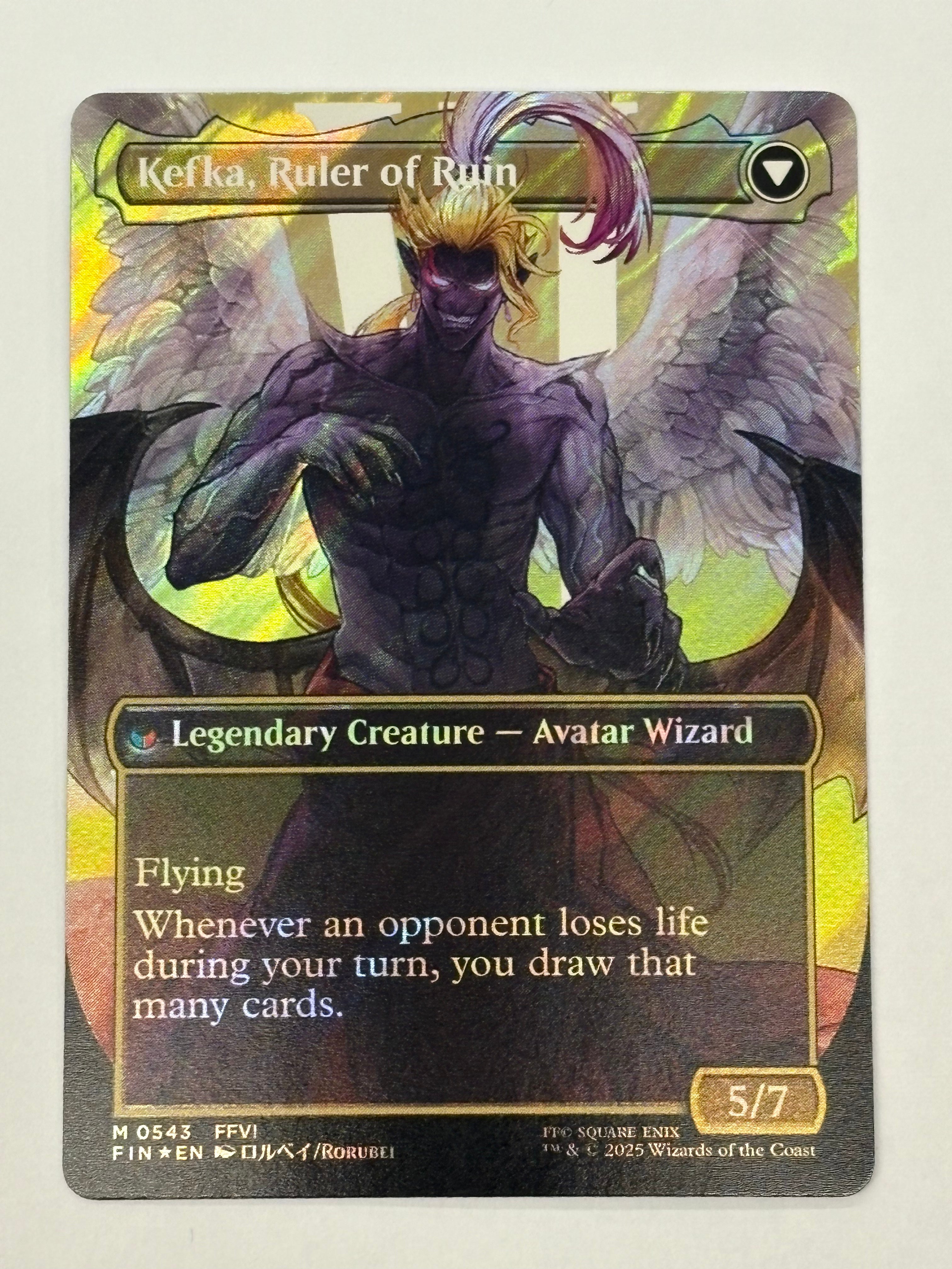 Magic The Gathering TCG - Final Fantasy Kefka, Court Mage (Borderless Surge Foil) 543 NM