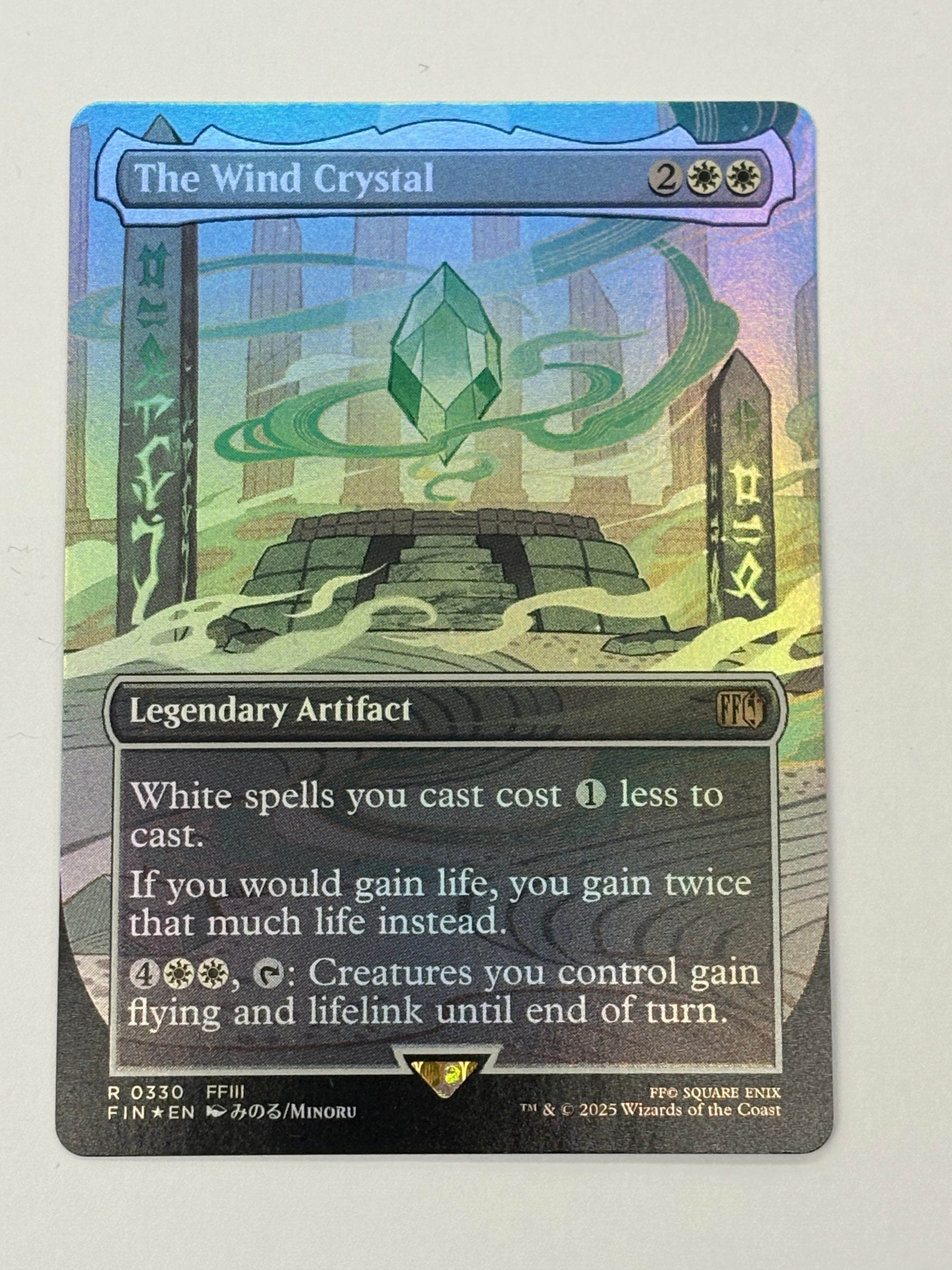 Magic The Gathering TCG - Final Fantasy The Wind Crystal (Borderless) 330 Foil NM
