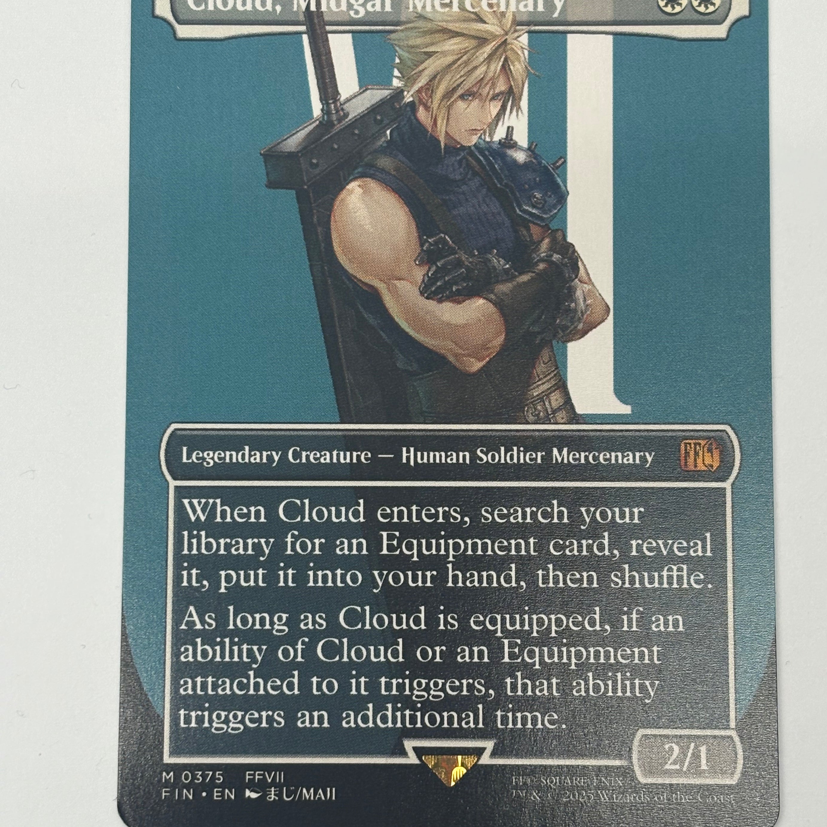 Magic The Gathering TCG - Final Fantasy Cloud, Midgar Mercenary (Borderless) 375 NM