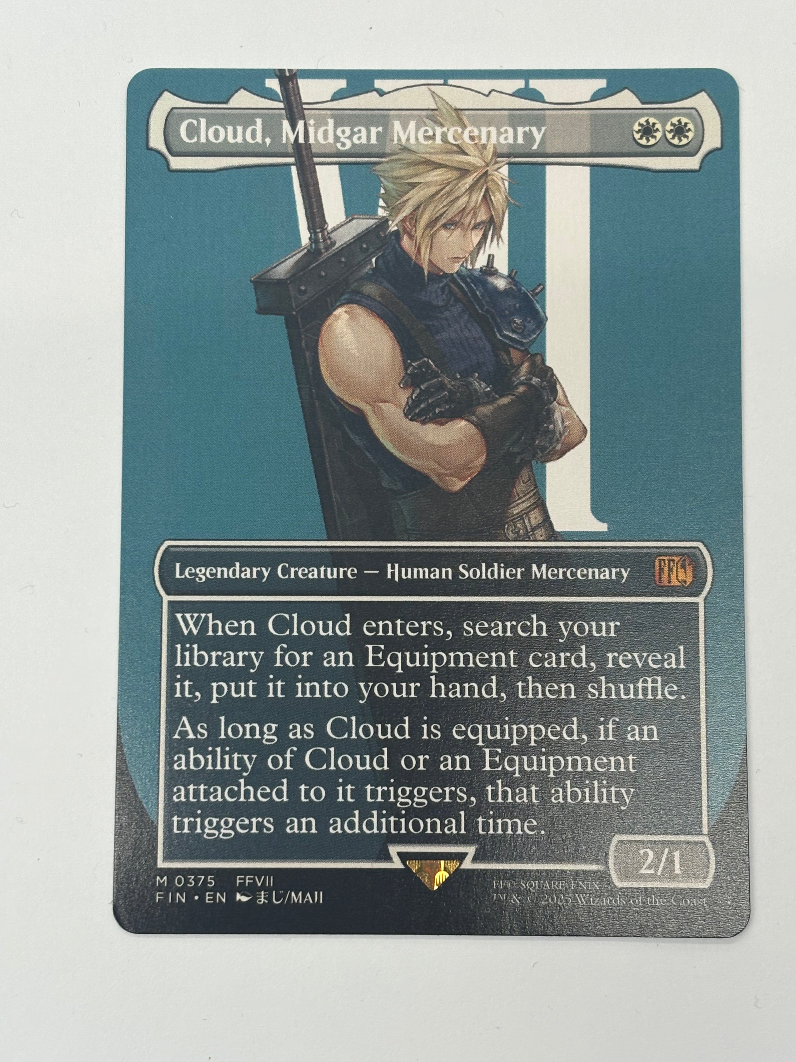 Magic The Gathering TCG - Final Fantasy Cloud, Midgar Mercenary (Borderless) 375 NM