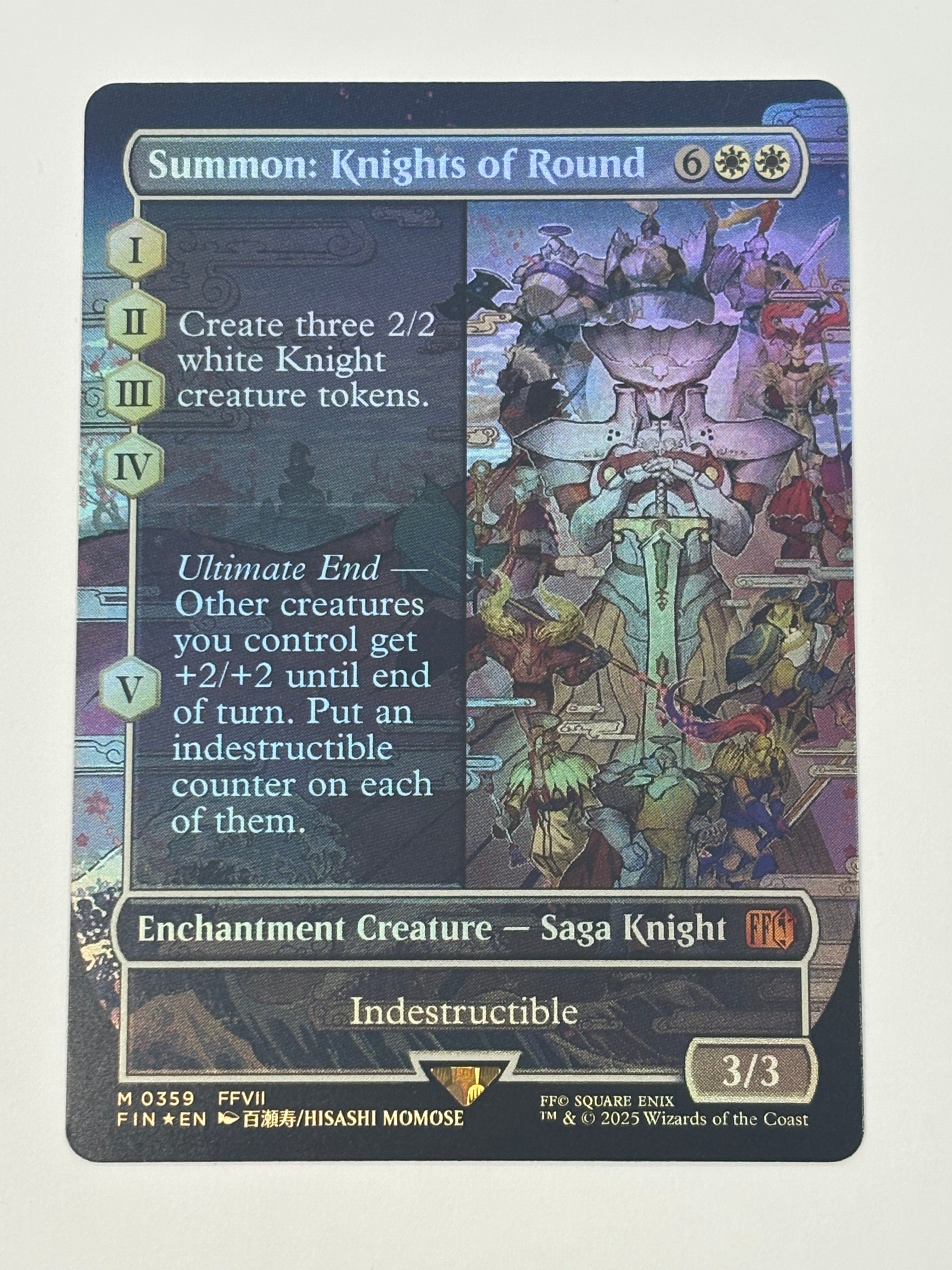 Magic The Gathering TCG - Final Fantasy Summon: Knights of Round (Borderless) 359 Foil NM