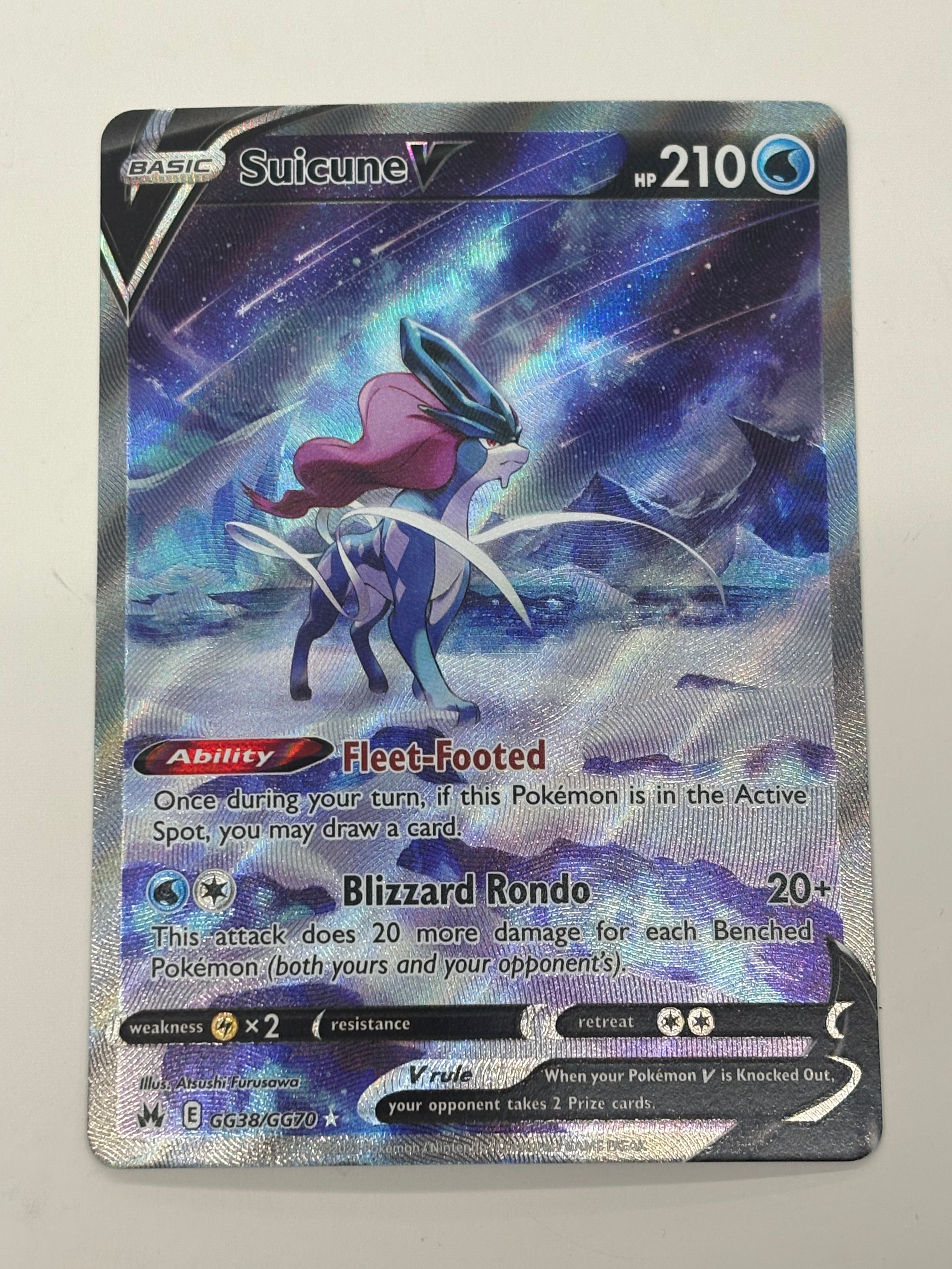 Pokémon TCG - Crown Zenith Suicune V GG38/GG70 NM