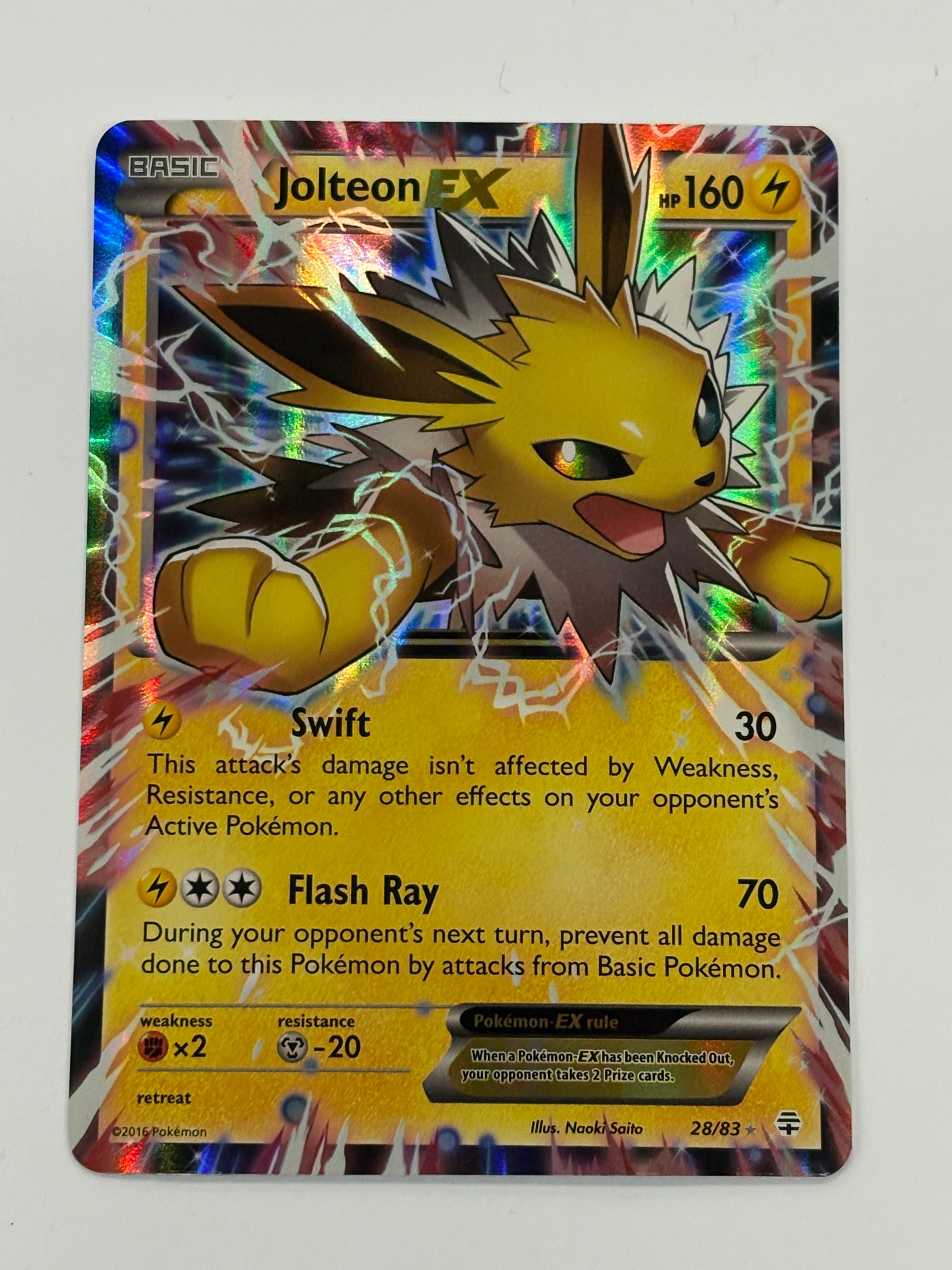 Pokémon TCG - Generations Jolteon EX 28/83 NM