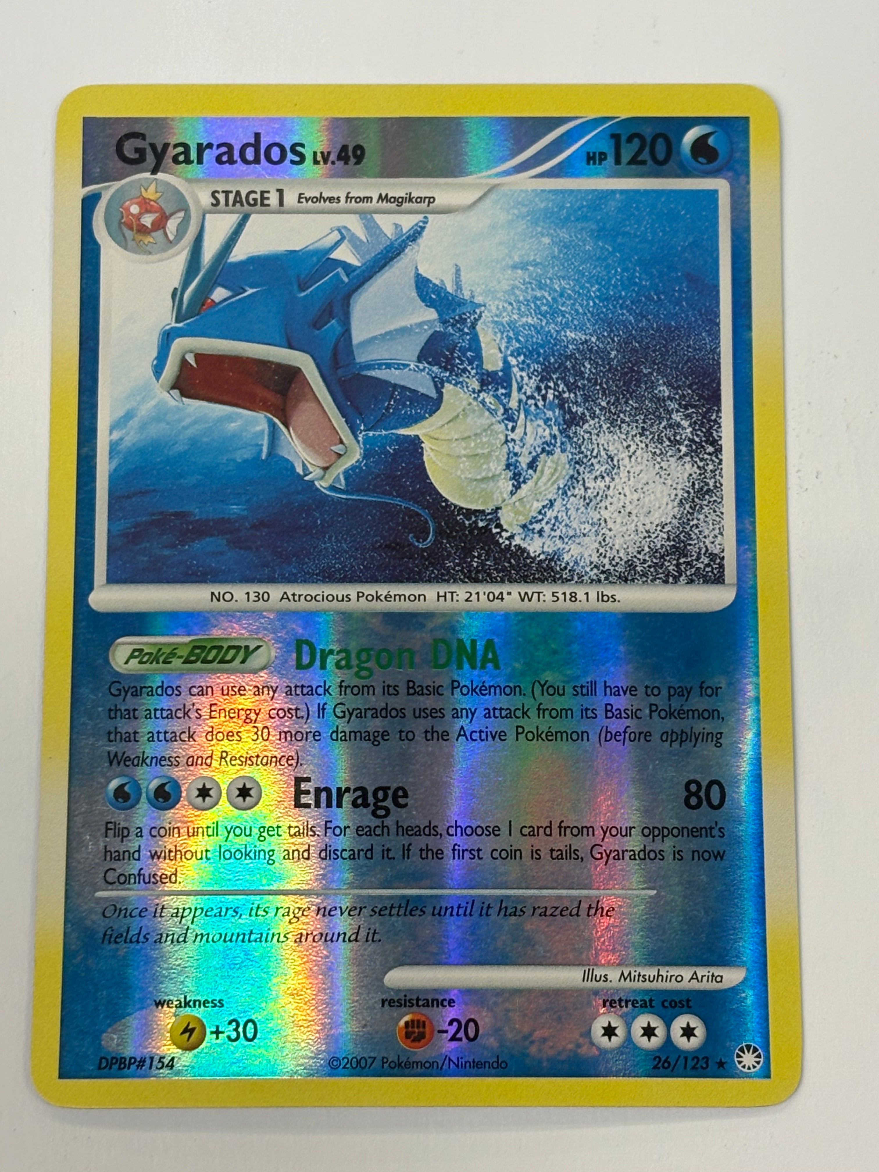 Pokémon TCG -Secret Wonders Gyarados Lv. 49 26/132 (Reverse Holo) NM