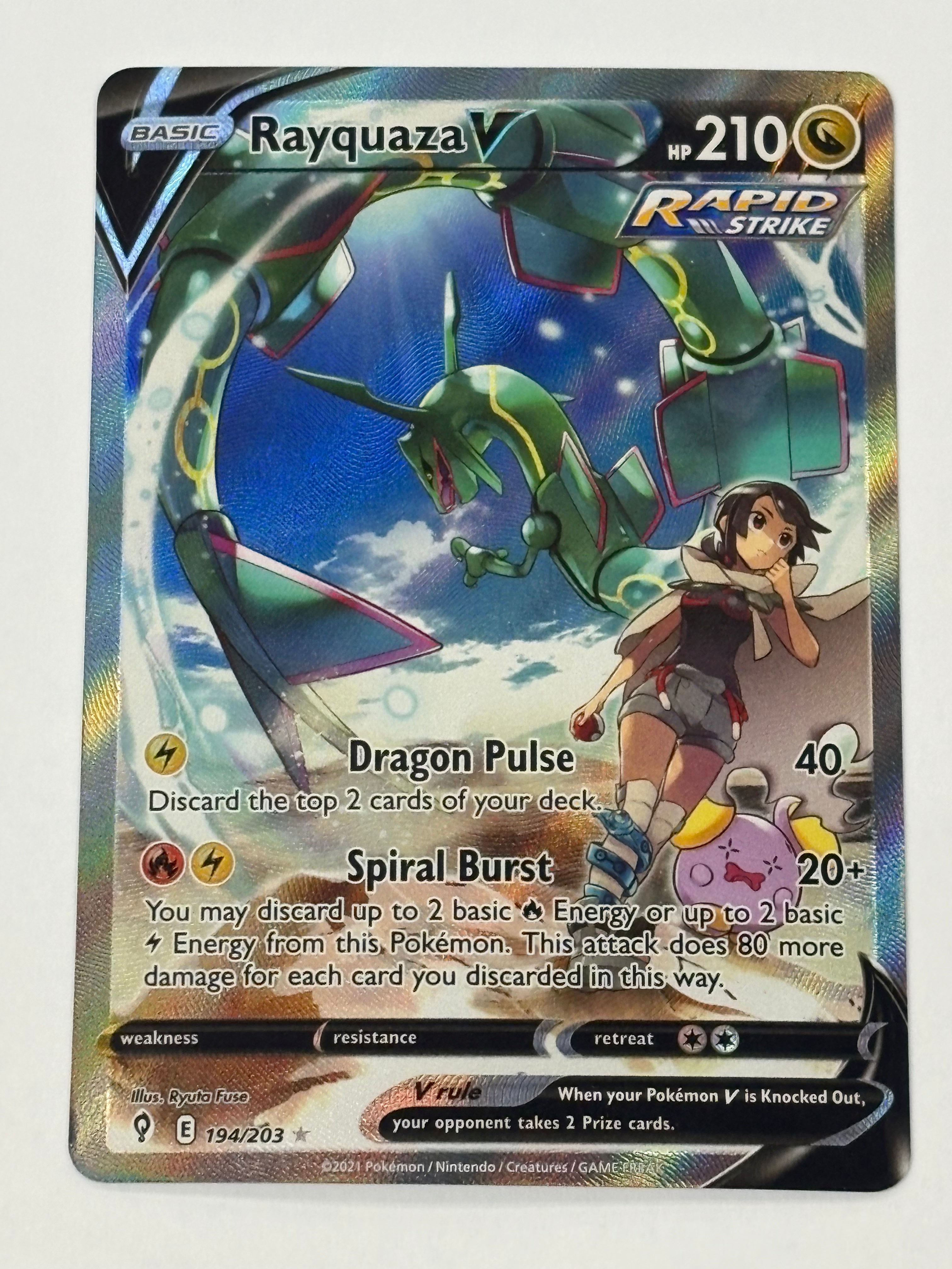 Pokémon TCG - Evolving Skies Rayquaza V 194/203 NM