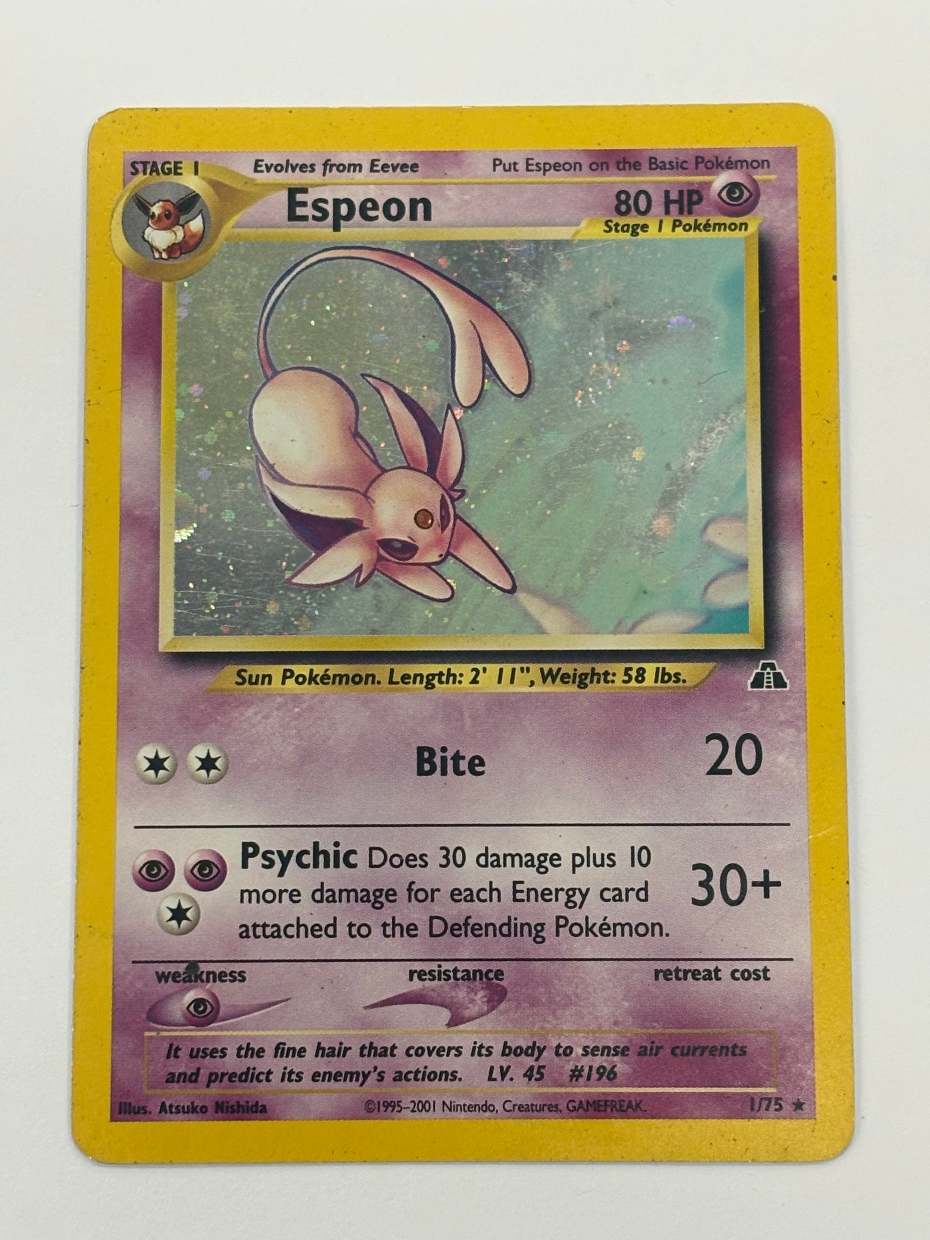 Pokémon TCG - Neo Discovery Espeon 1/75 (Holo) DMG