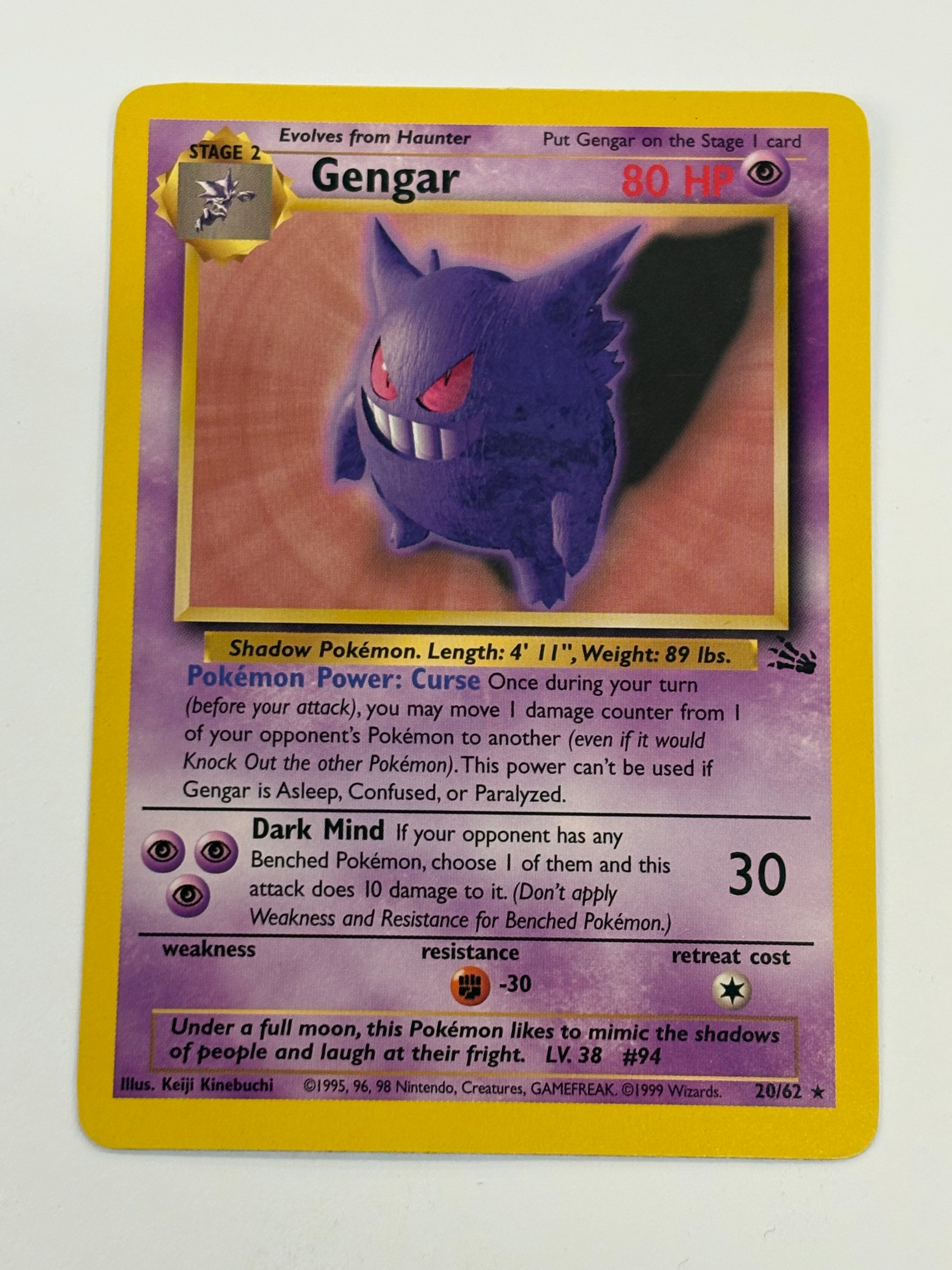 Pokémon TCG - Fossil Unlimited Gengar 5/62 LP