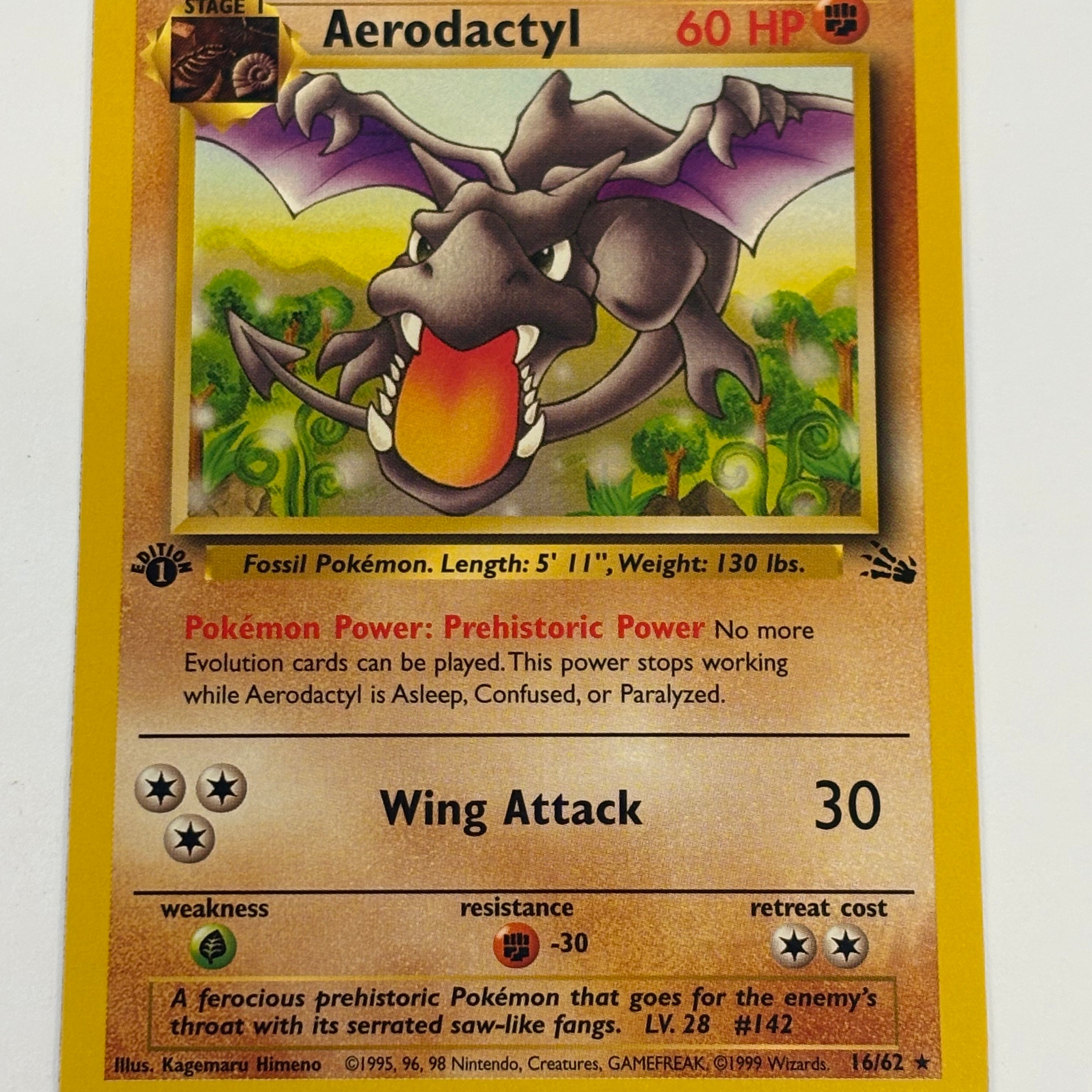Pokémon TCG - Fossil 1st Edition Aerodactyl 16/62 NM