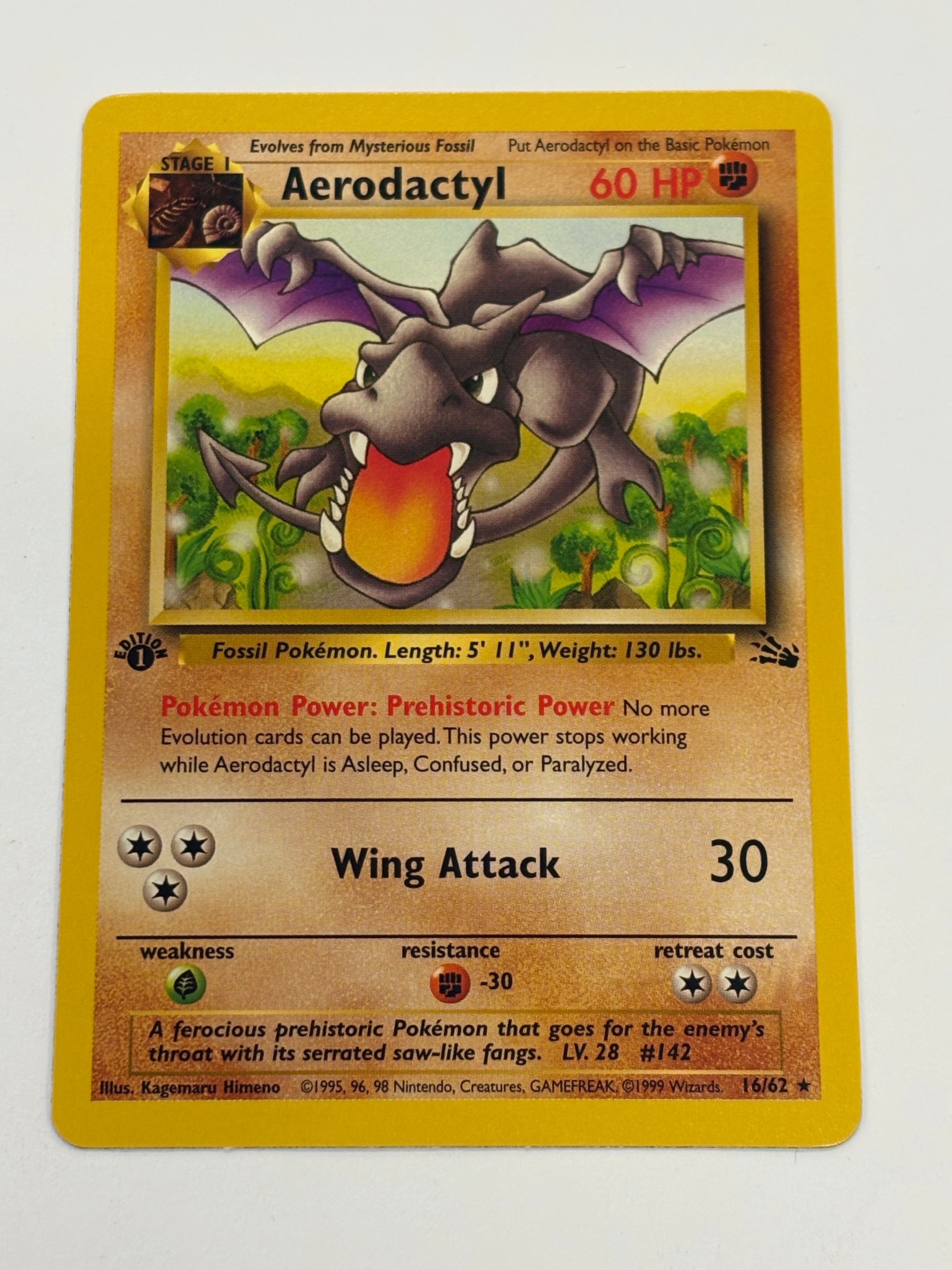 Pokémon TCG - Fossil 1st Edition Aerodactyl 16/62 NM