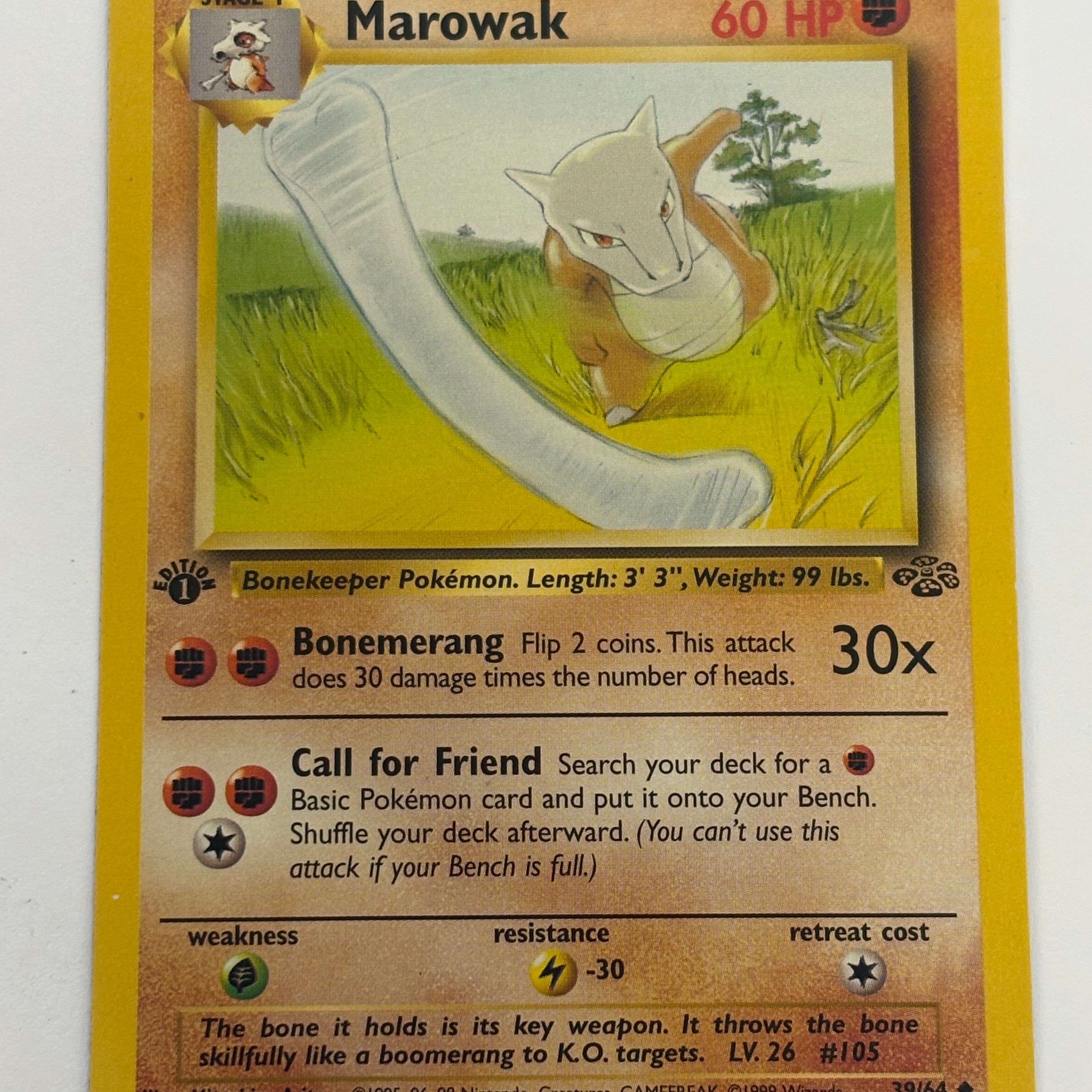 Pokémon TCG - Jungle 1st Edition Marowak 39/64 NM