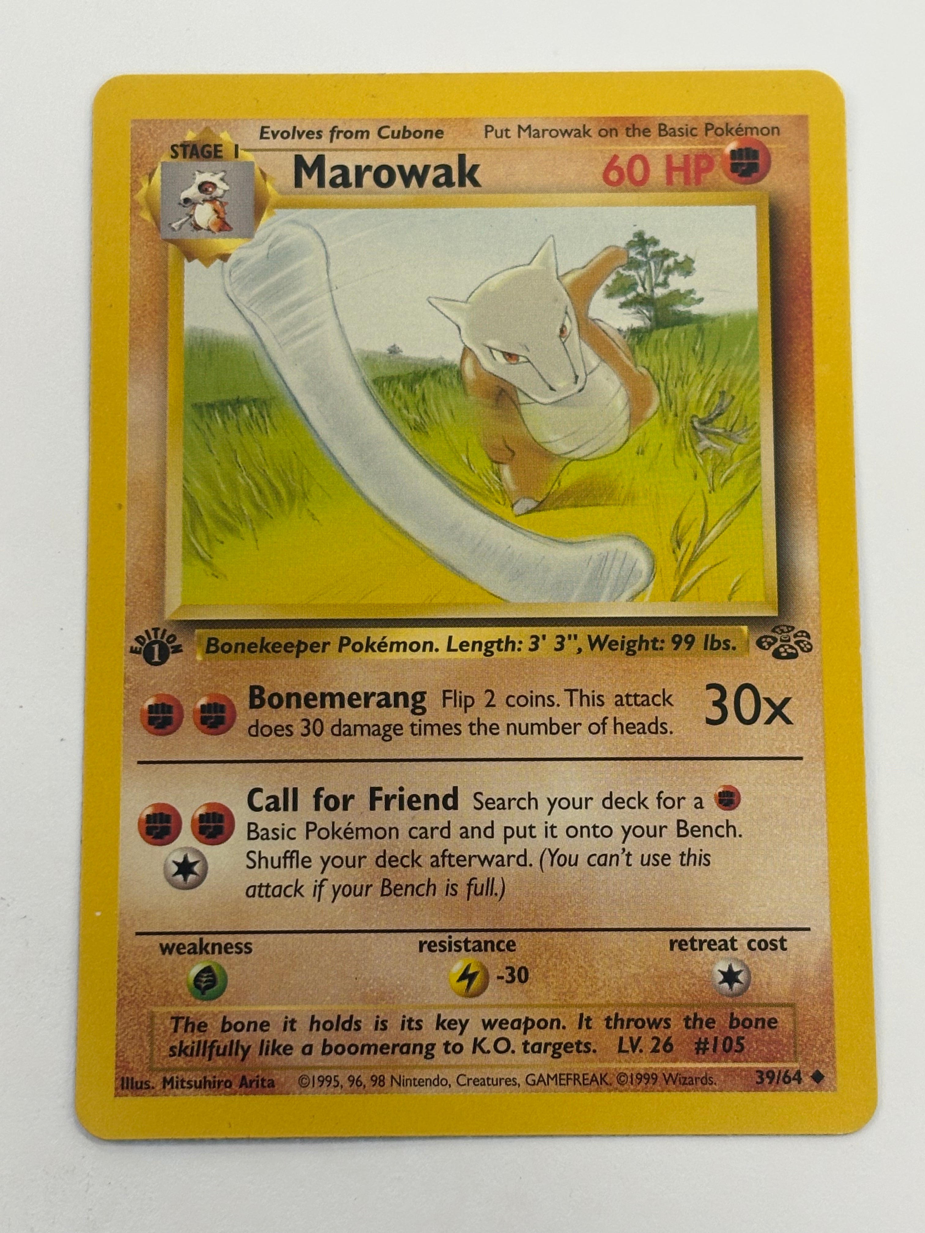 Pokémon TCG - Jungle 1st Edition Marowak 39/64 NM