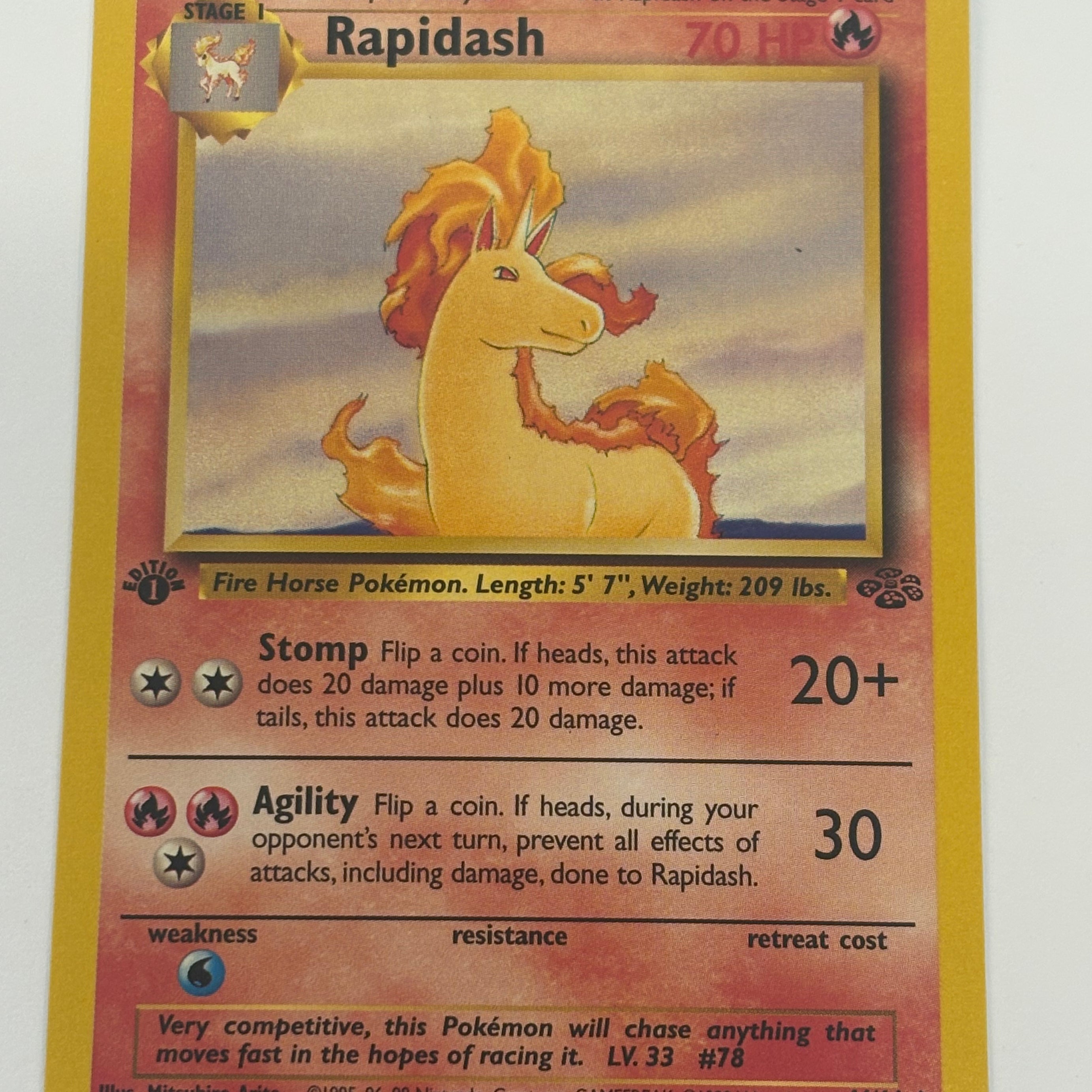 Pokémon TCG - Jungle 1st Edition Rapidash 44/64 NM