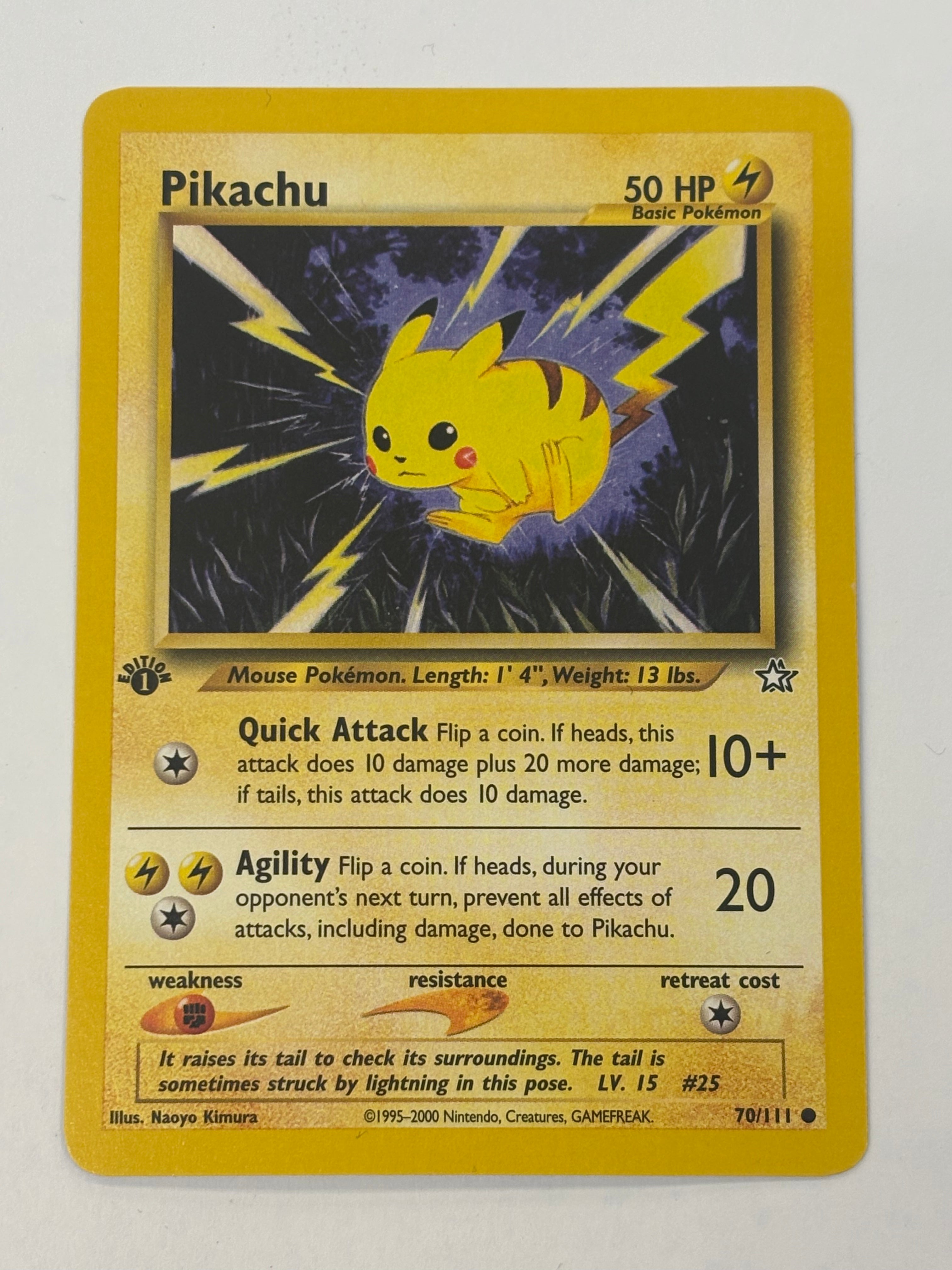 Pokémon TCG - Neo Genesis 1st Edition Pikachu 70/111 LP