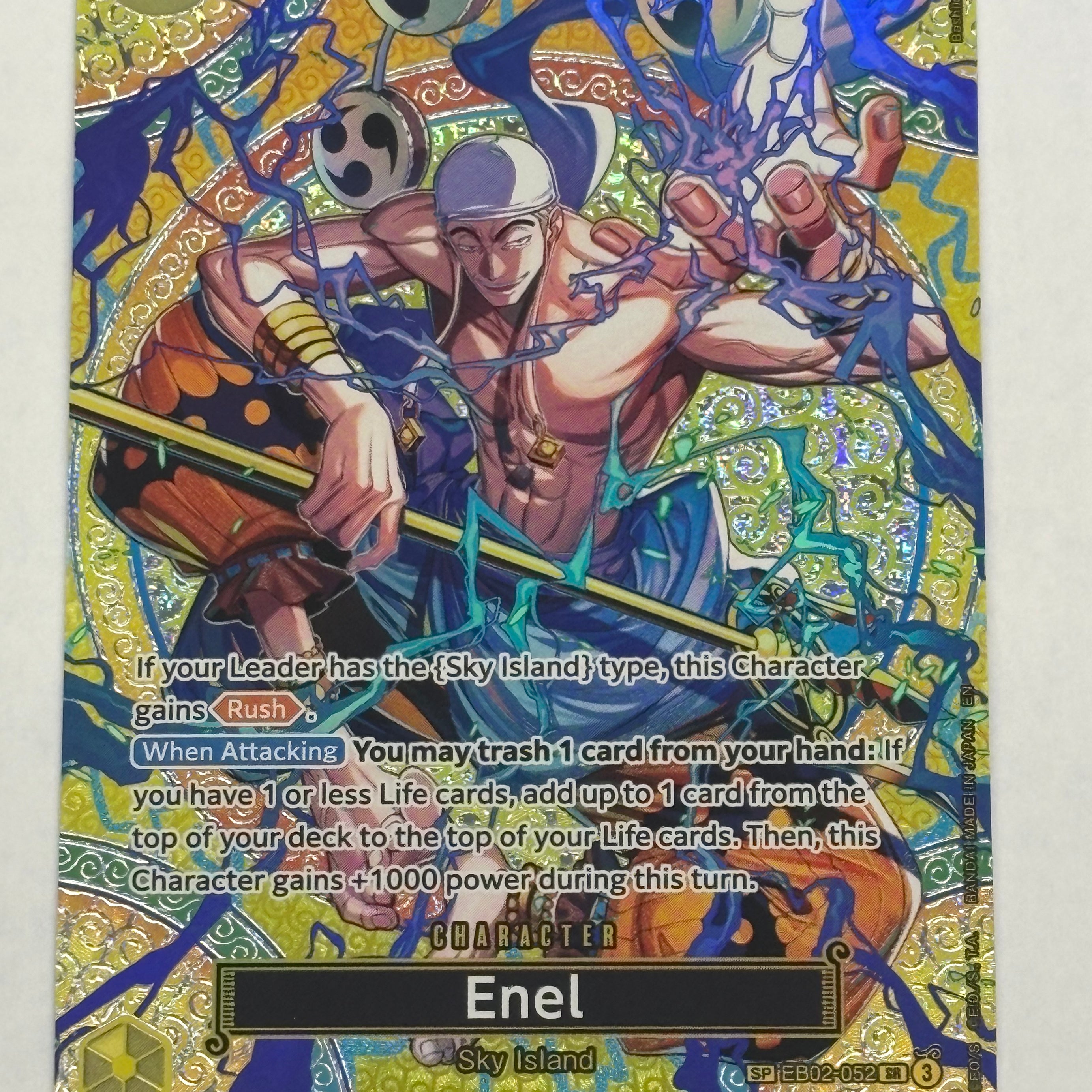 One Piece TCG - Adventure on Kami's Island OP15-EB04 Enel SP EB02-052 NM
