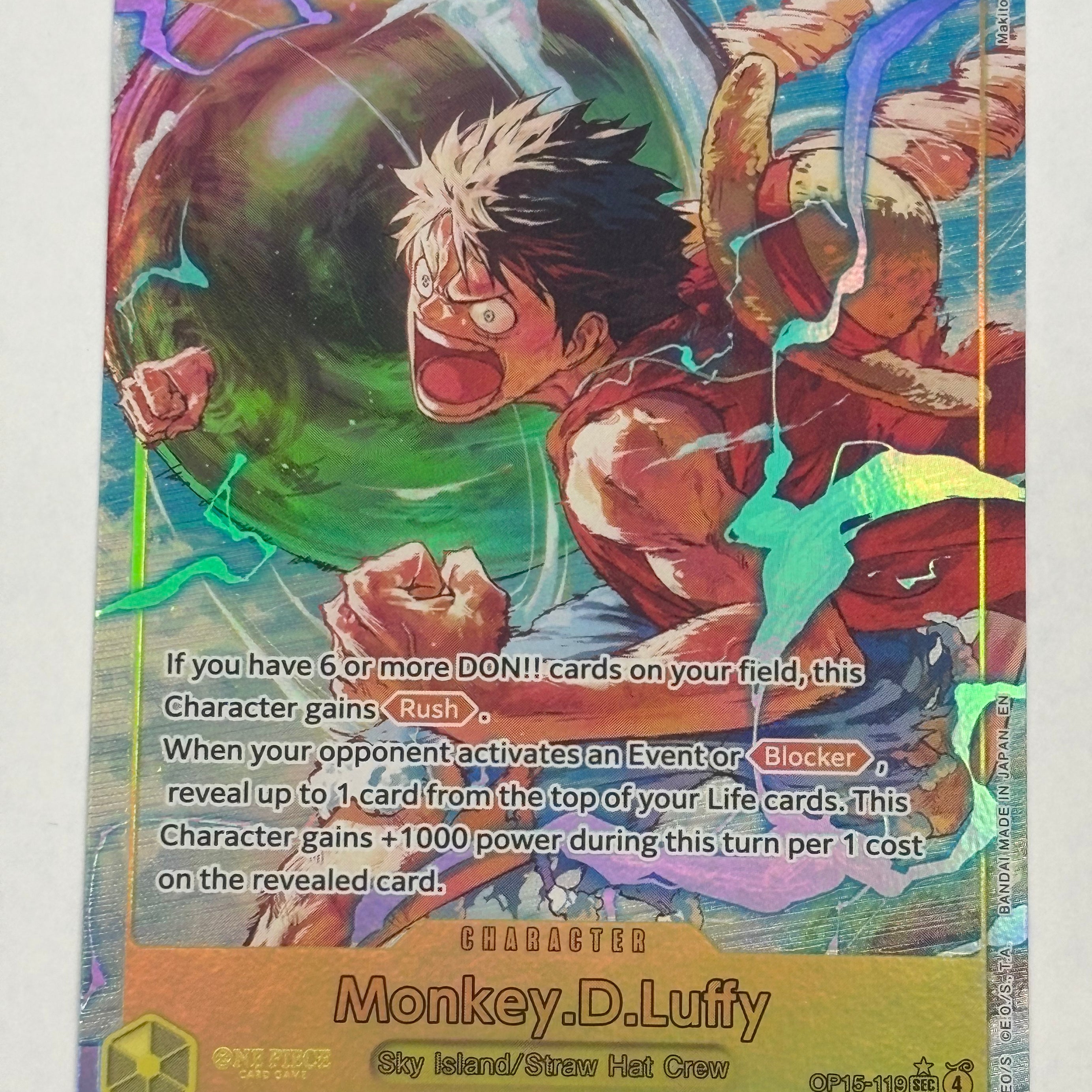 One Piece TCG - Adventure on Kami's Island OP15-EB04 Monkey D. Luffy OP15-119 NM