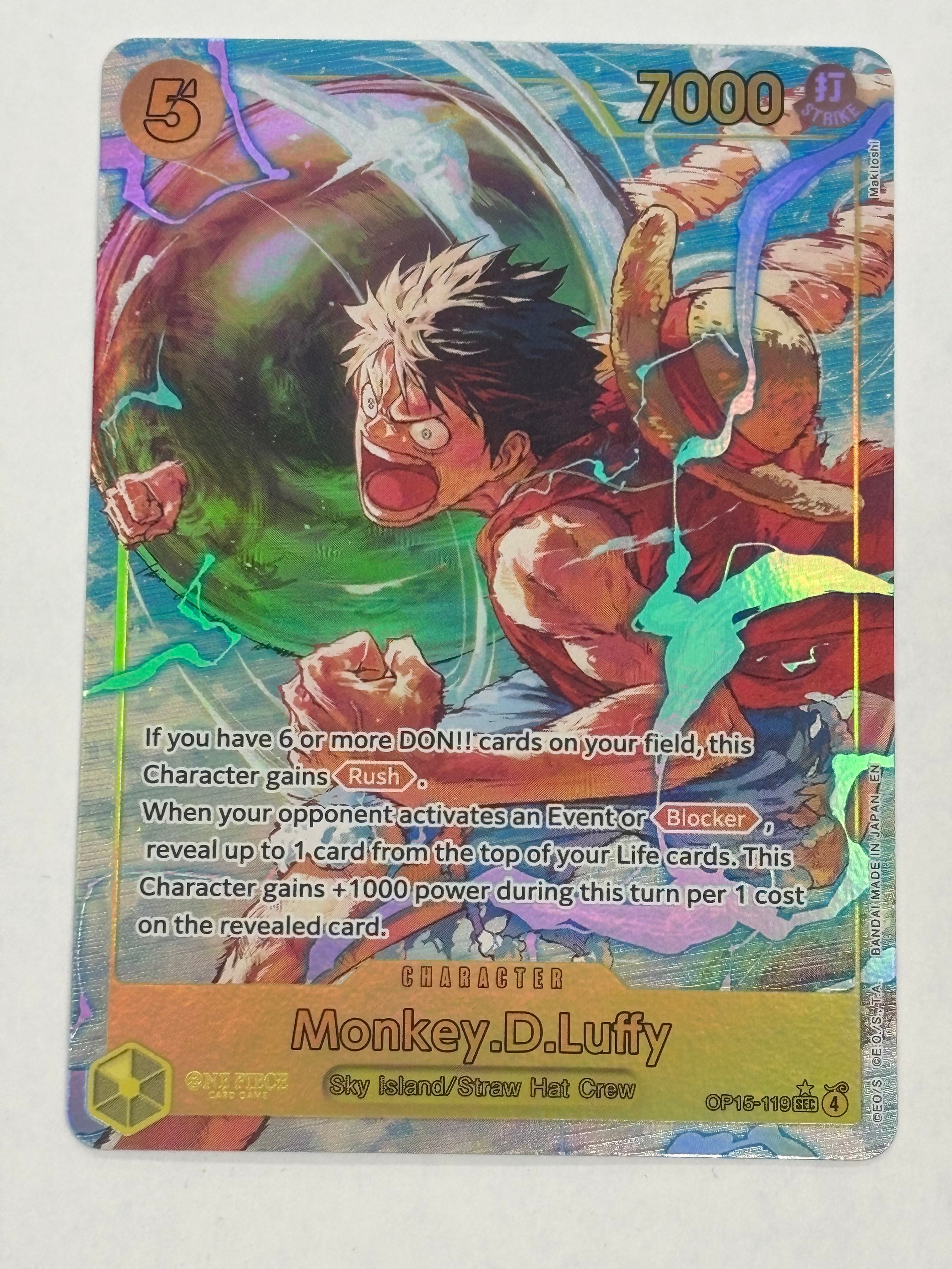 One Piece TCG - Adventure on Kami's Island OP15-EB04 Monkey D. Luffy OP15-119 NM