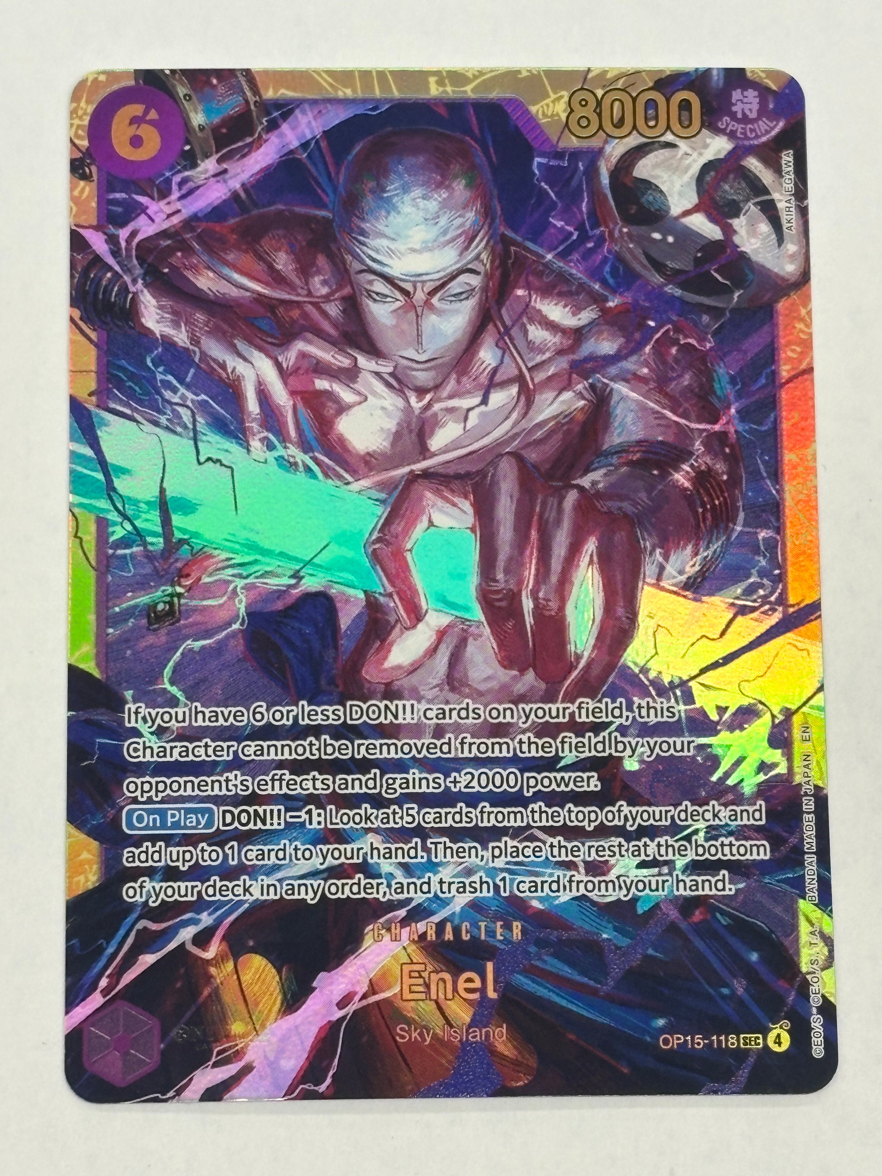 One Piece TCG - Adventure on Kami's Island OP15-EB04 Enel OP15-118 NM