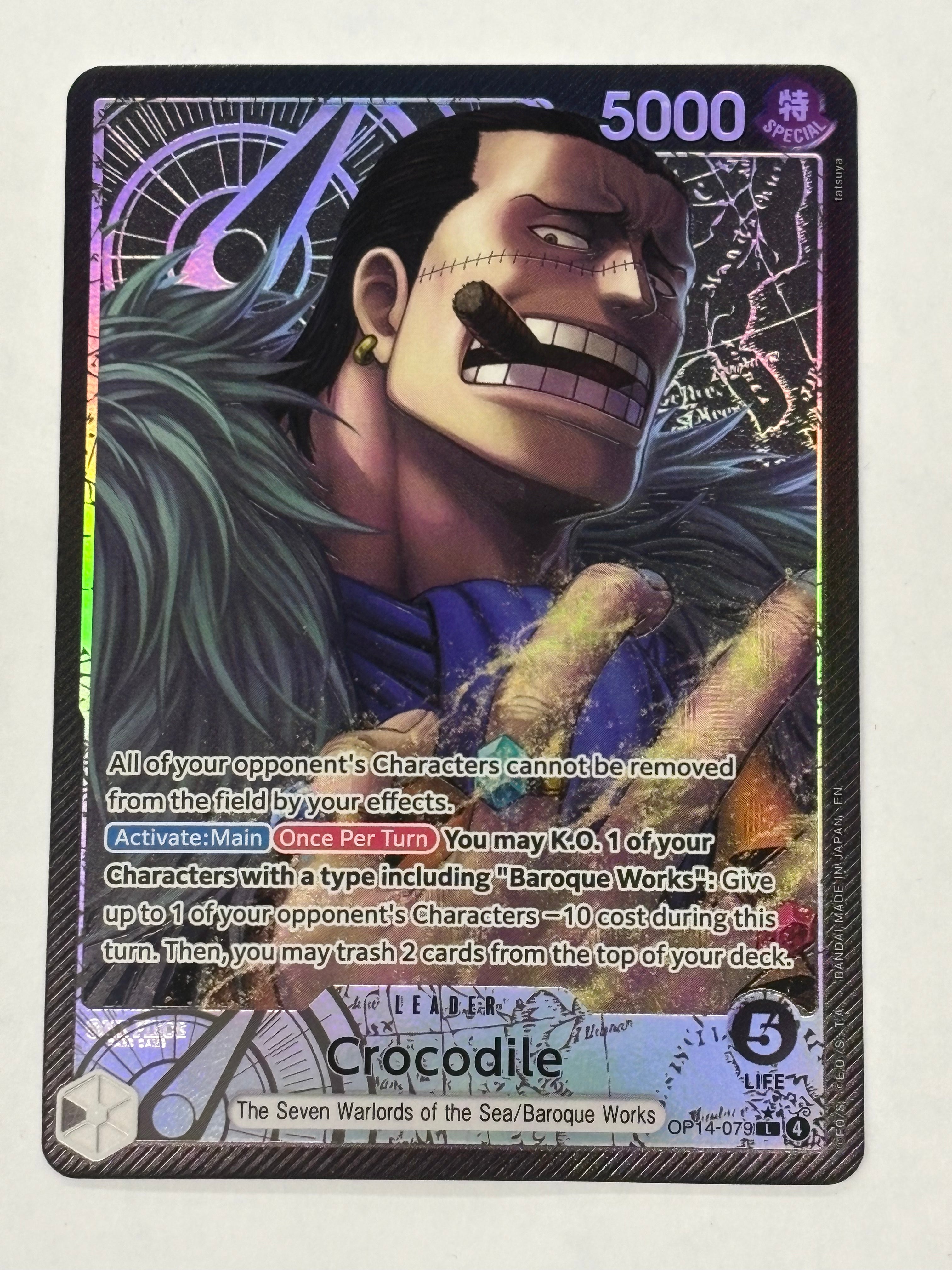 One Piece TCG - The Azure Sea’s Seven OP14-EB04 Crocodile (Alternate Art) OP14-079 NM