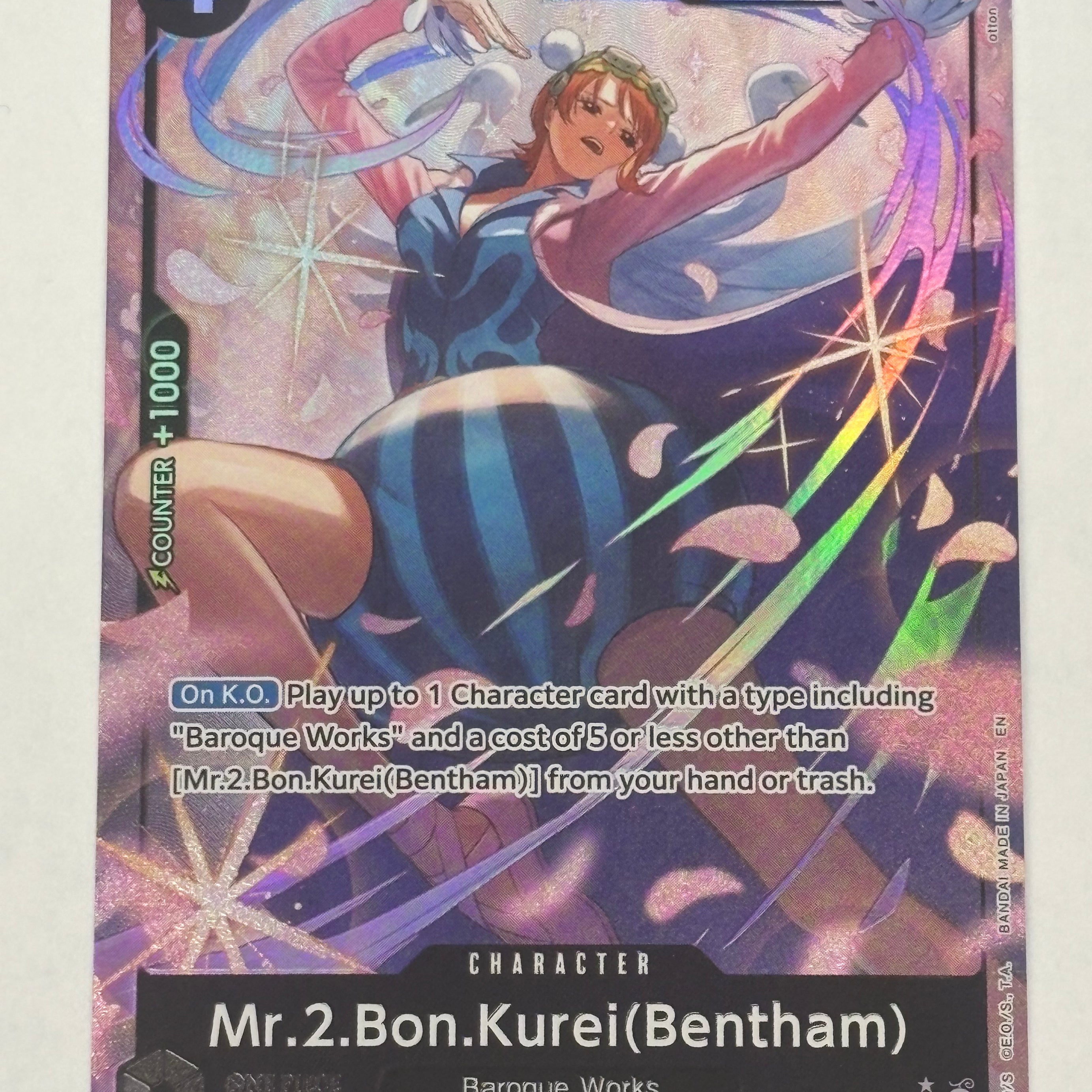 One Piece TCG - The Azure Sea’s Seven OP14-EB04 Mr. 2.Bon.Kurei (Bentham) (Alternate Art) OP14-091 NM